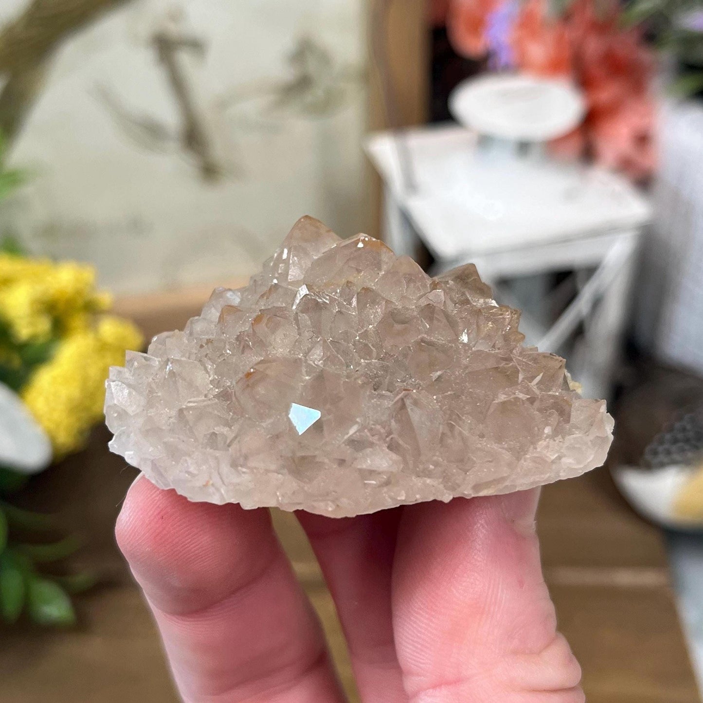 Smoky Quartz Specimen with Barite from Morocco | Mixed Mineral Specimen | Moroccan Fluorite
