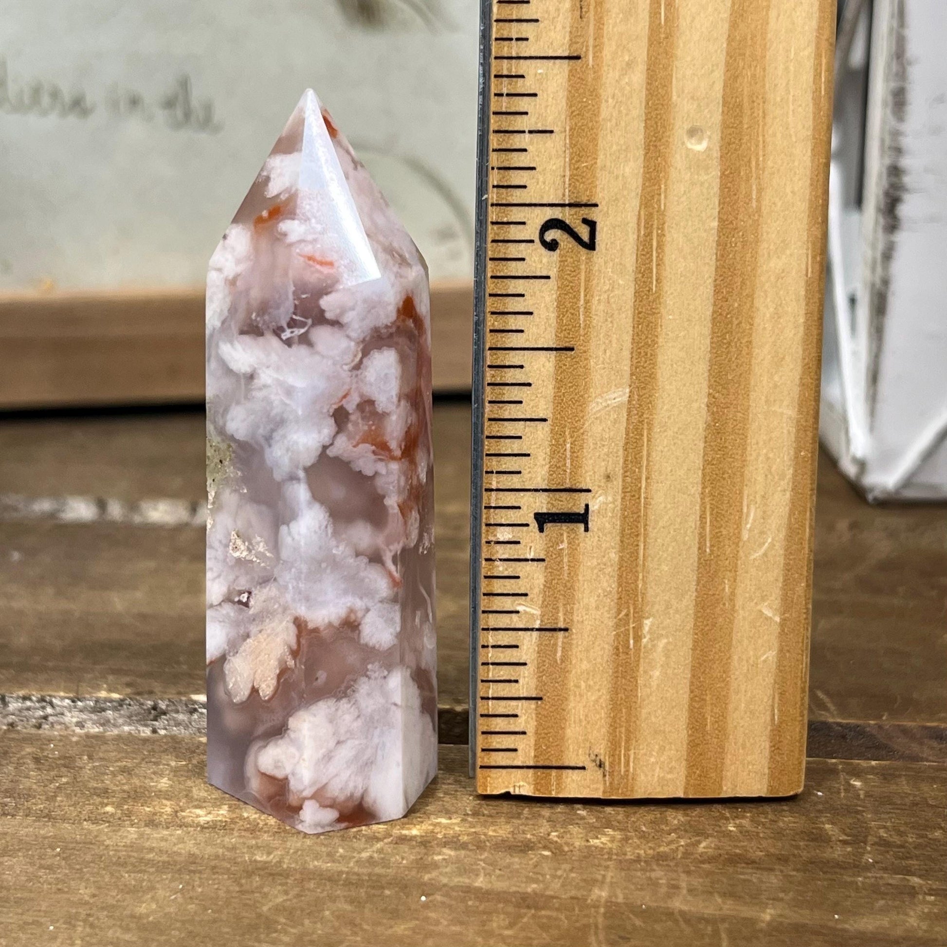 Small Flower Agate Tower | High Quality Flower Agate | Red Flower Agate