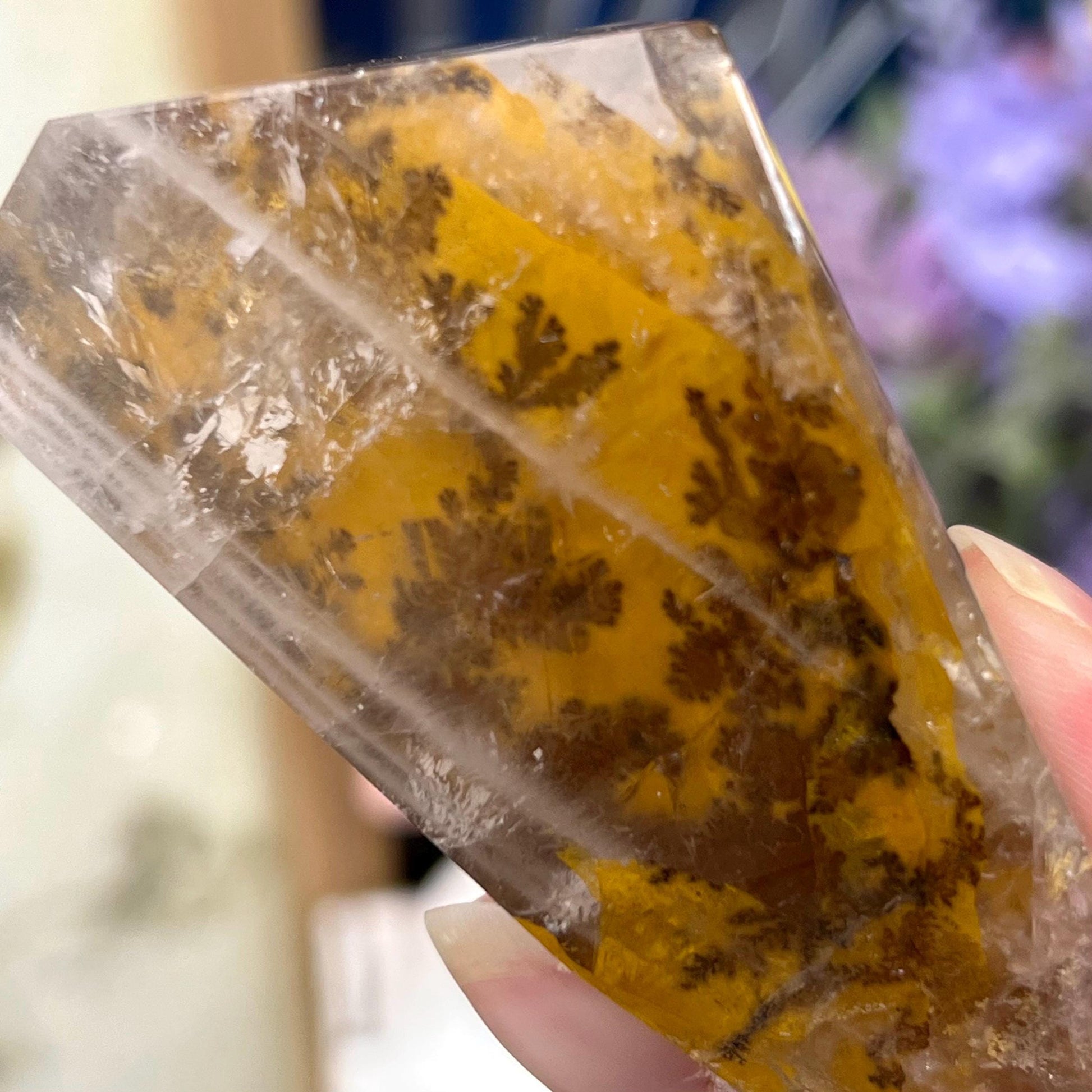 High Quality Dendritic Golden Healer Quartz Freeform | Dendritic Quartz | Hematoid Quartz | Dendrites | Yellow Hematoid Quartz