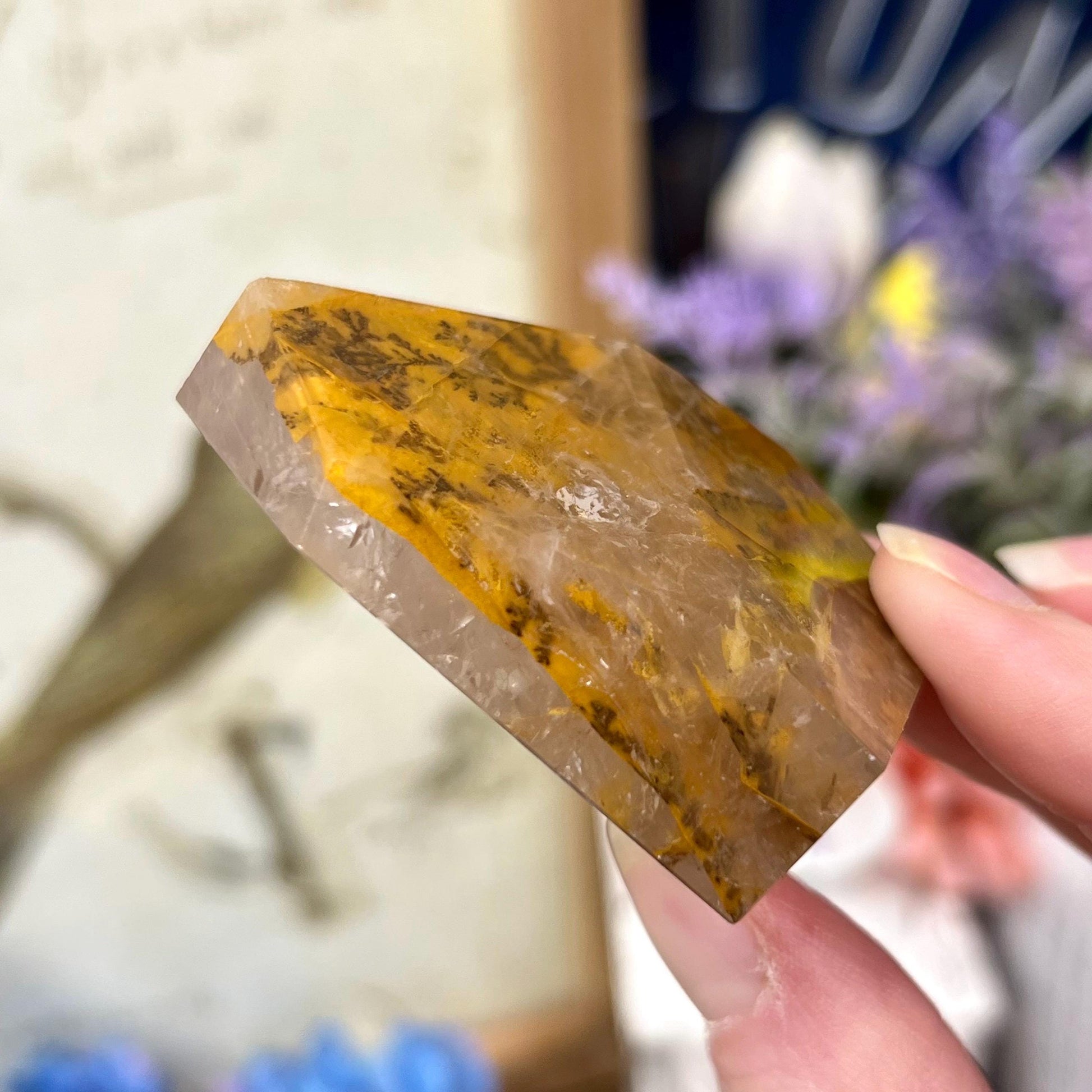 High Quality Dendritic Golden Healer Quartz Freeform | Dendritic Quartz | Hematoid Quartz | Dendrites | Yellow Hematoid Quartz