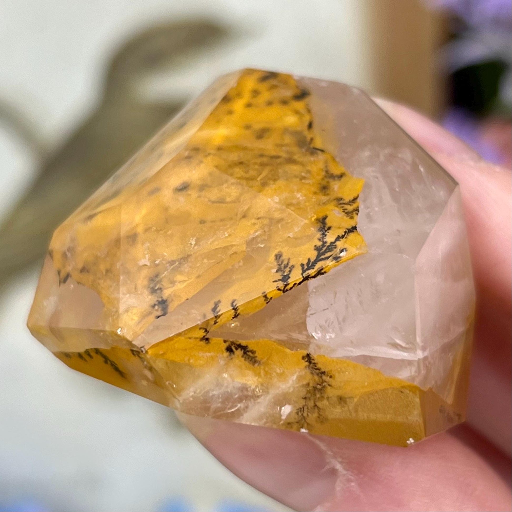 Small High Quality Dendritic Golden Healer Quartz Freeform | Dendritic Quartz | Hematoid Quartz | Dendrites | Yellow Hematoid Quartz