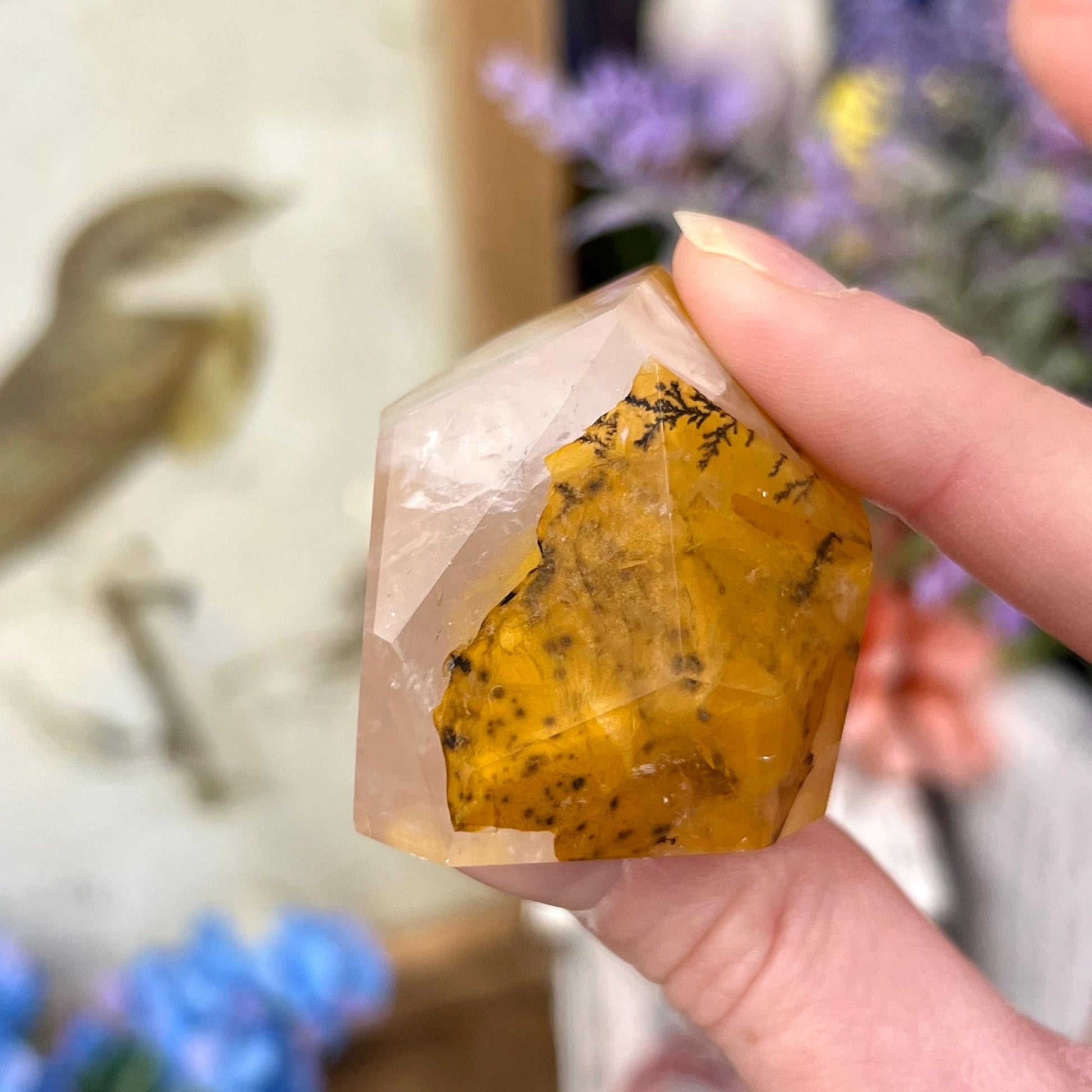 Small High Quality Dendritic Golden Healer Quartz Freeform | Dendritic Quartz | Hematoid Quartz | Dendrites | Yellow Hematoid Quartz
