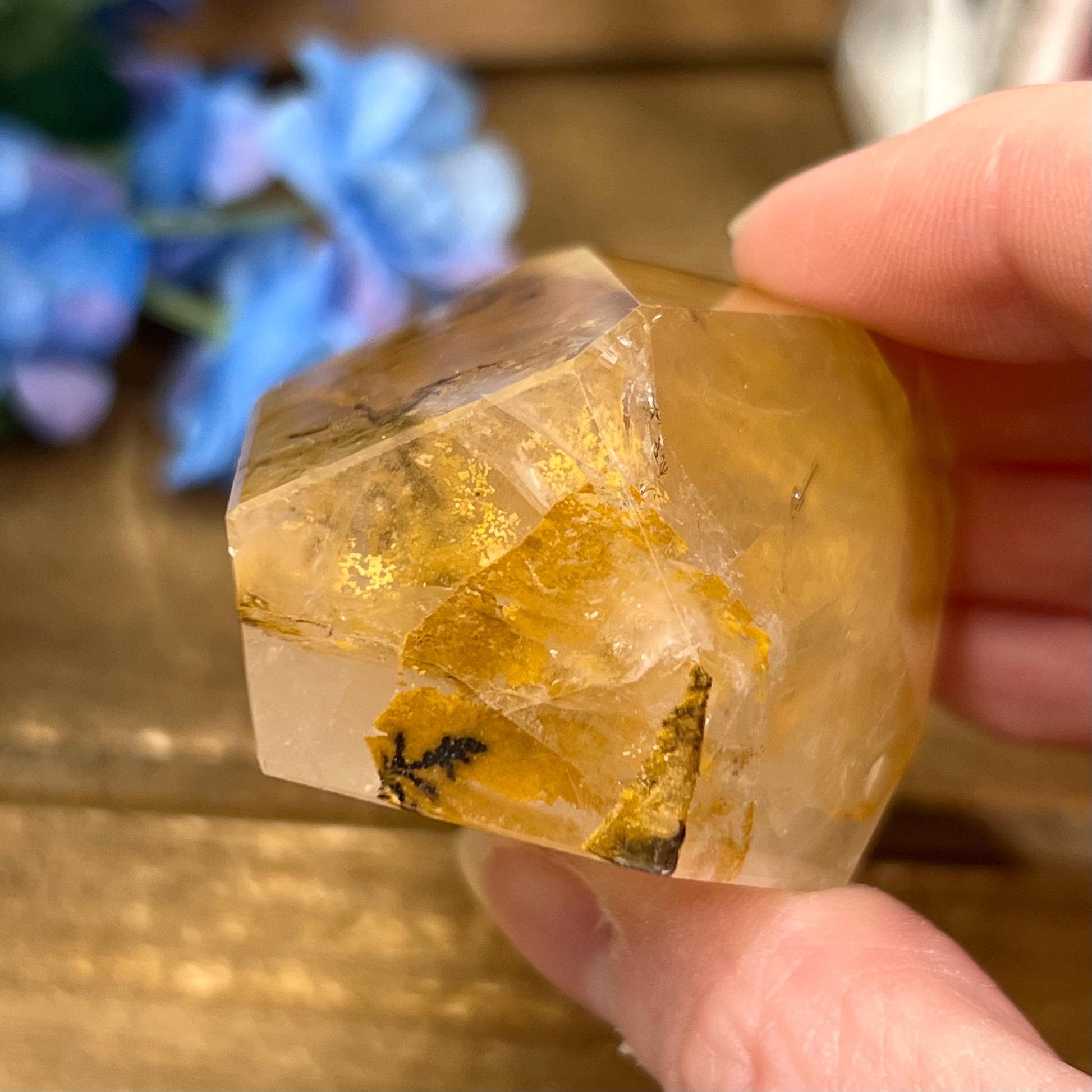 High Quality Dendritic Golden Healer Quartz Freeform | Dendritic Quartz | Hematoid Quartz | Dendrites | Yellow Hematoid Quartz