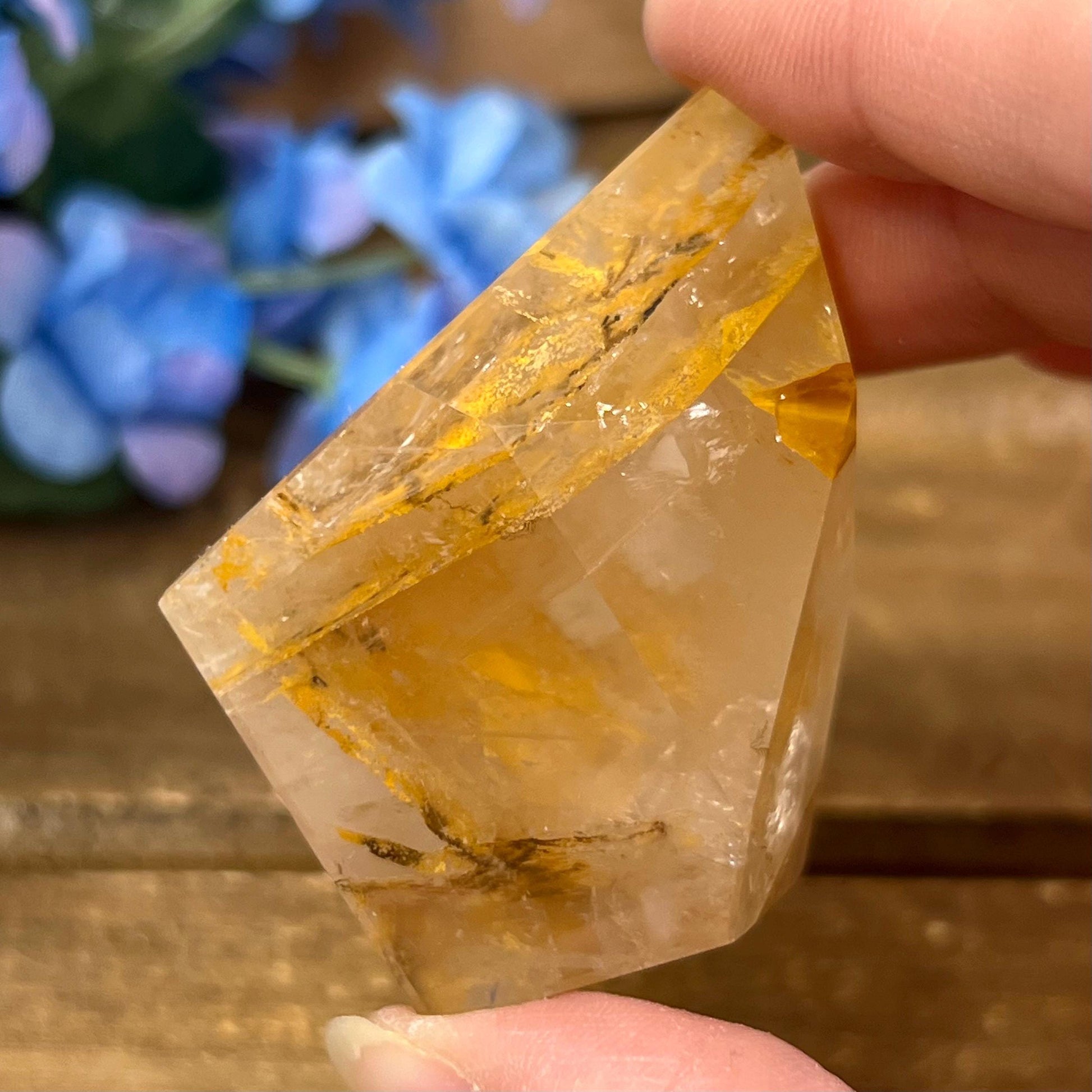 High Quality Dendritic Golden Healer Quartz Freeform | Dendritic Quartz | Hematoid Quartz | Dendrites | Yellow Hematoid Quartz