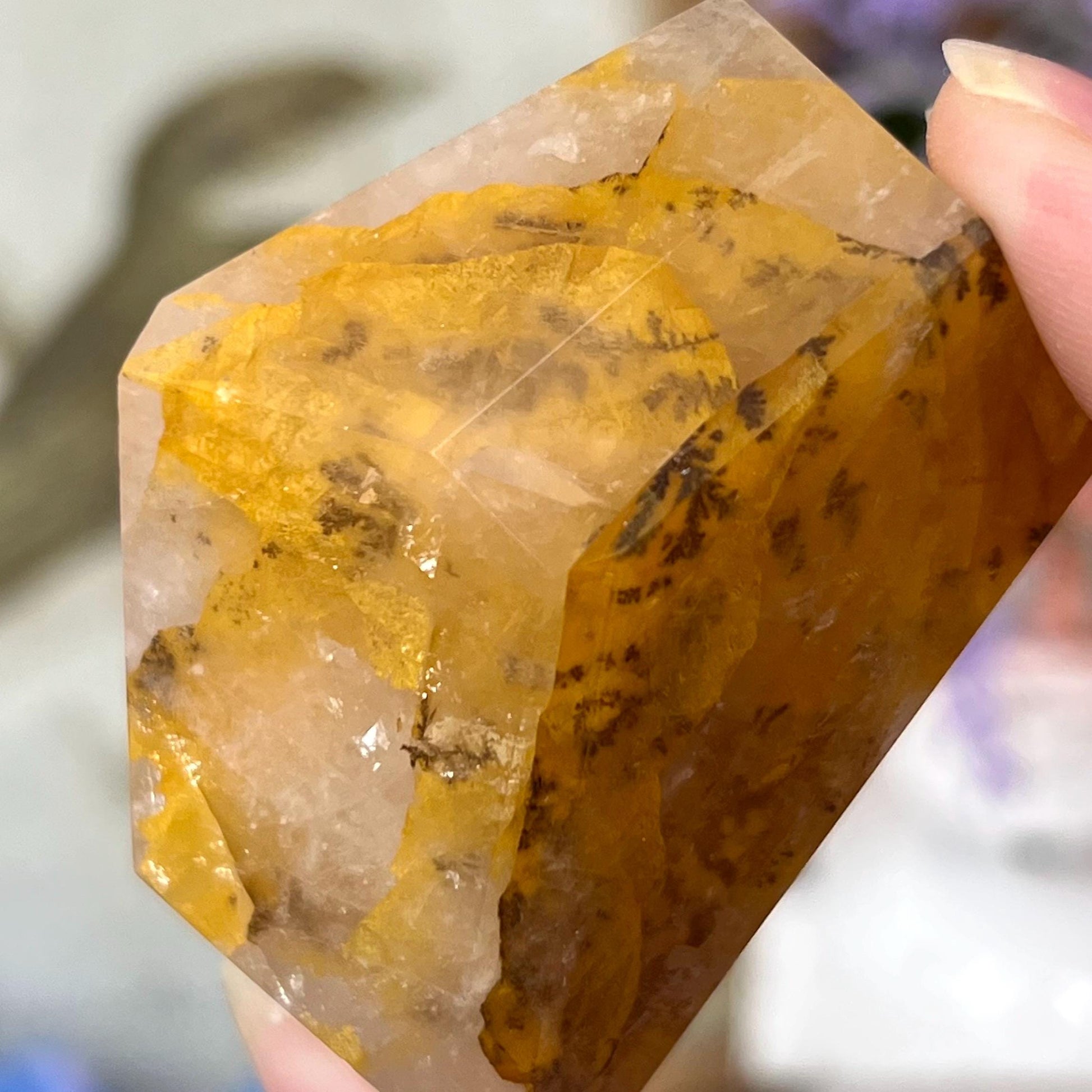 Small High Quality Dendritic Golden Healer Quartz Freeform | Dendritic Quartz | Hematoid Quartz | Dendrites | Yellow Hematoid Quartz