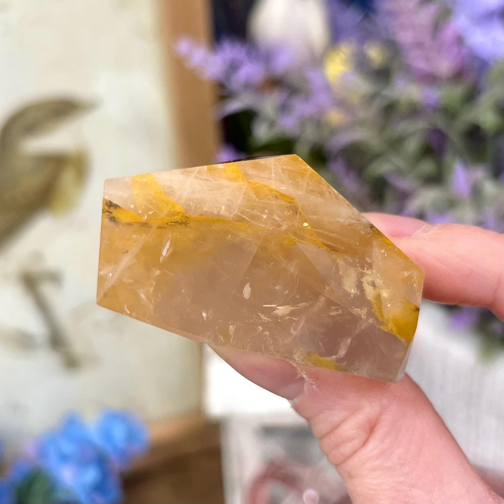Small High Quality Dendritic Golden Healer Quartz Freeform | Dendritic Quartz | Hematoid Quartz | Dendrites | Yellow Hematoid Quartz
