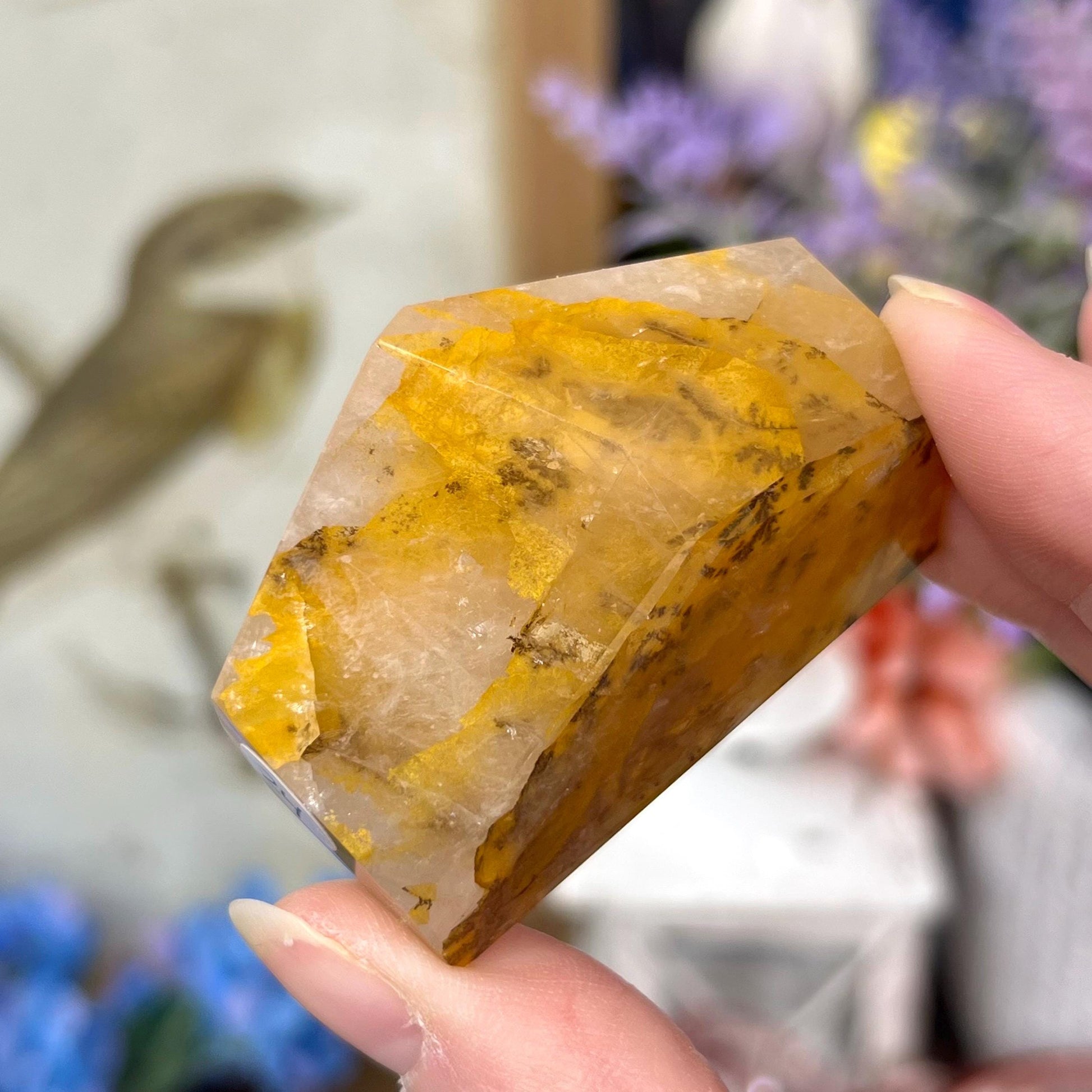 Small High Quality Dendritic Golden Healer Quartz Freeform | Dendritic Quartz | Hematoid Quartz | Dendrites | Yellow Hematoid Quartz