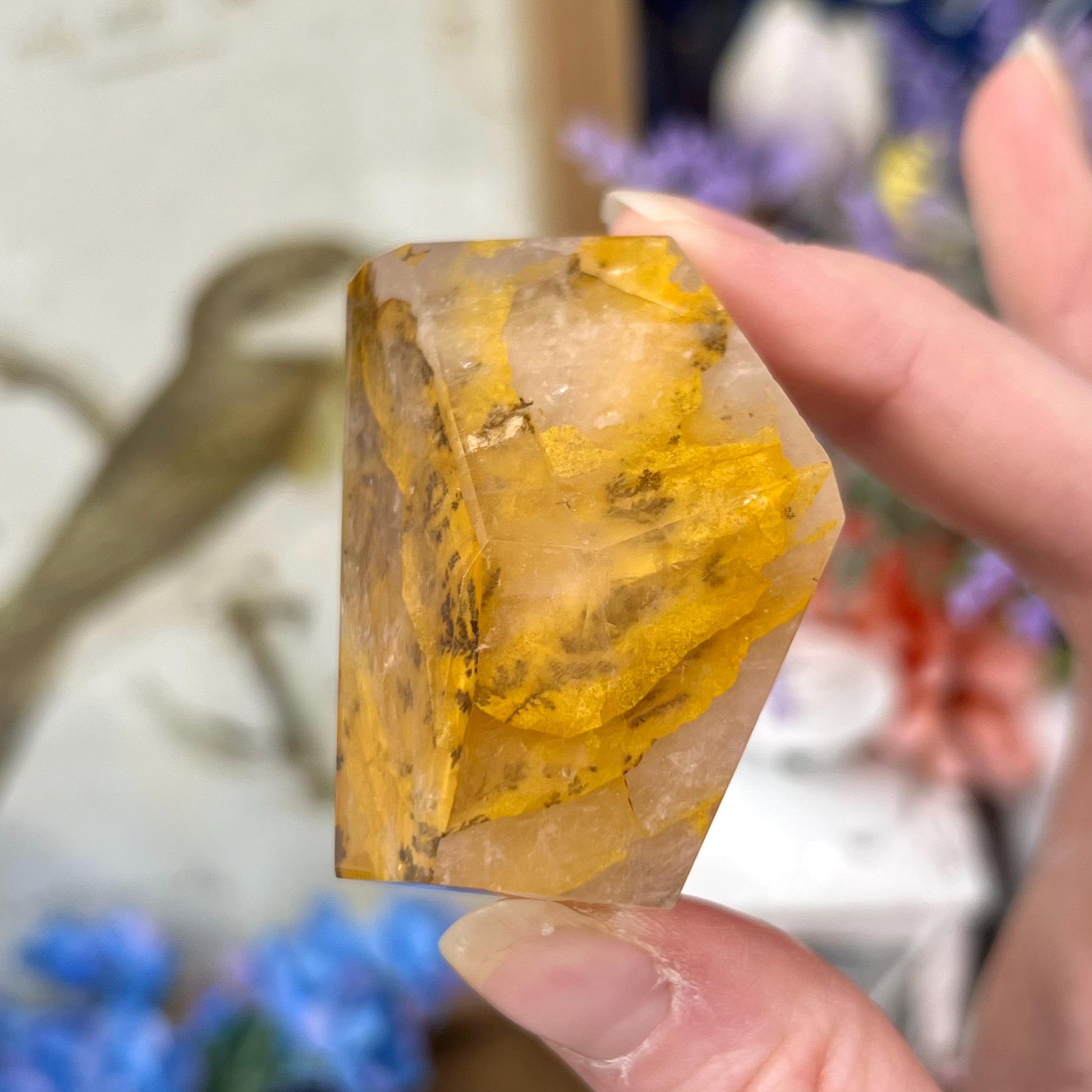 Small High Quality Dendritic Golden Healer Quartz Freeform | Dendritic Quartz | Hematoid Quartz | Dendrites | Yellow Hematoid Quartz