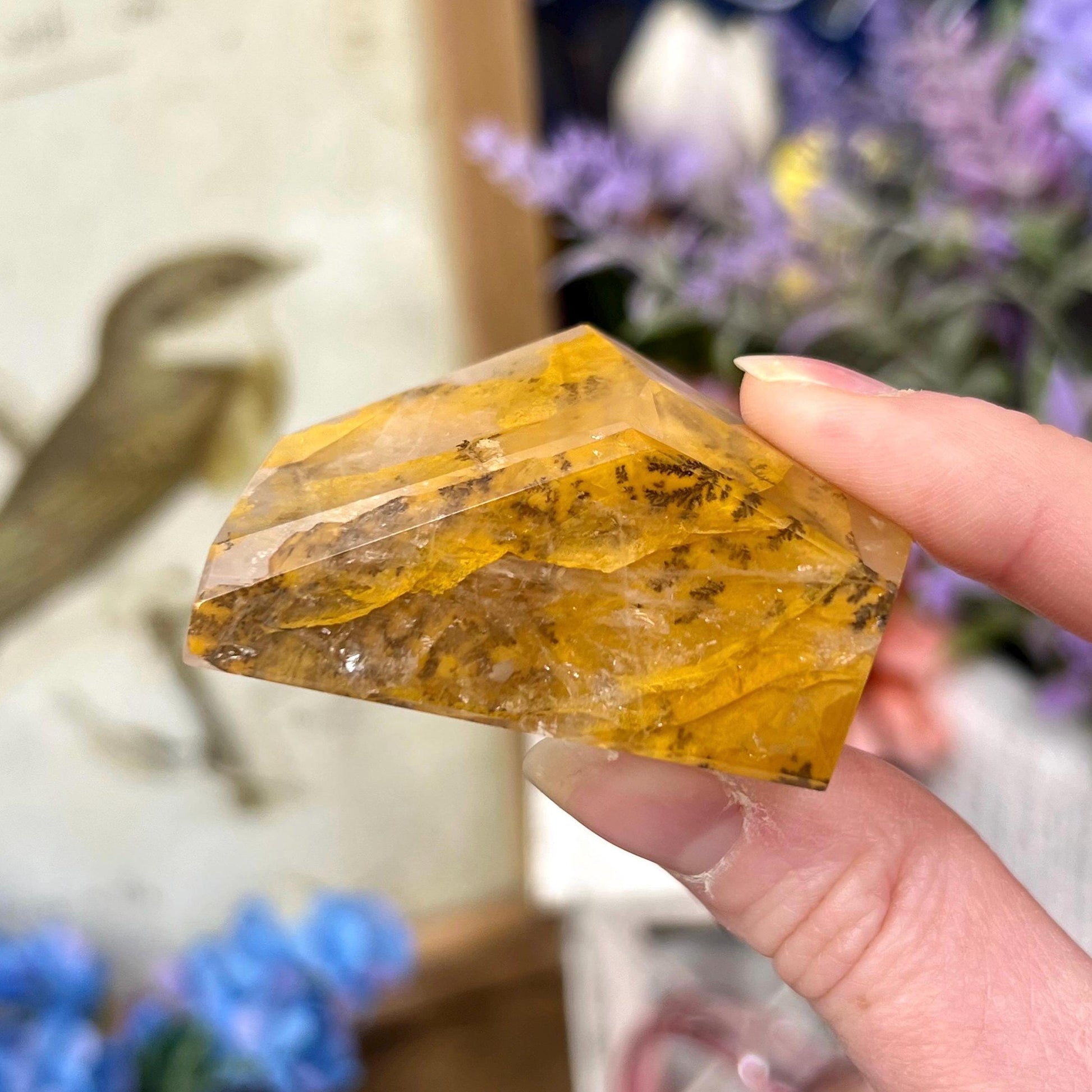 Small High Quality Dendritic Golden Healer Quartz Freeform | Dendritic Quartz | Hematoid Quartz | Dendrites | Yellow Hematoid Quartz