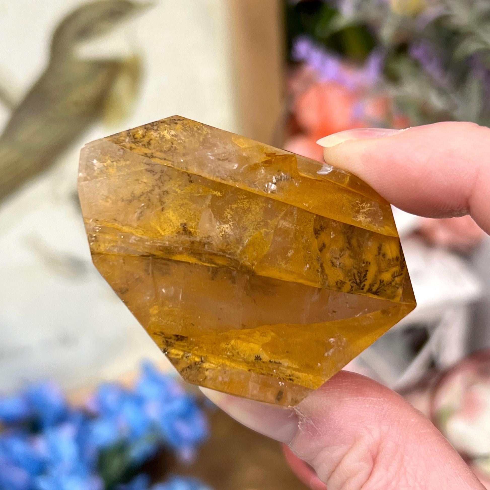 High Quality Dendritic Golden Healer Quartz Freeform | Dendritic Quartz | Hematoid Quartz | Dendrites | Yellow Hematoid Quartz