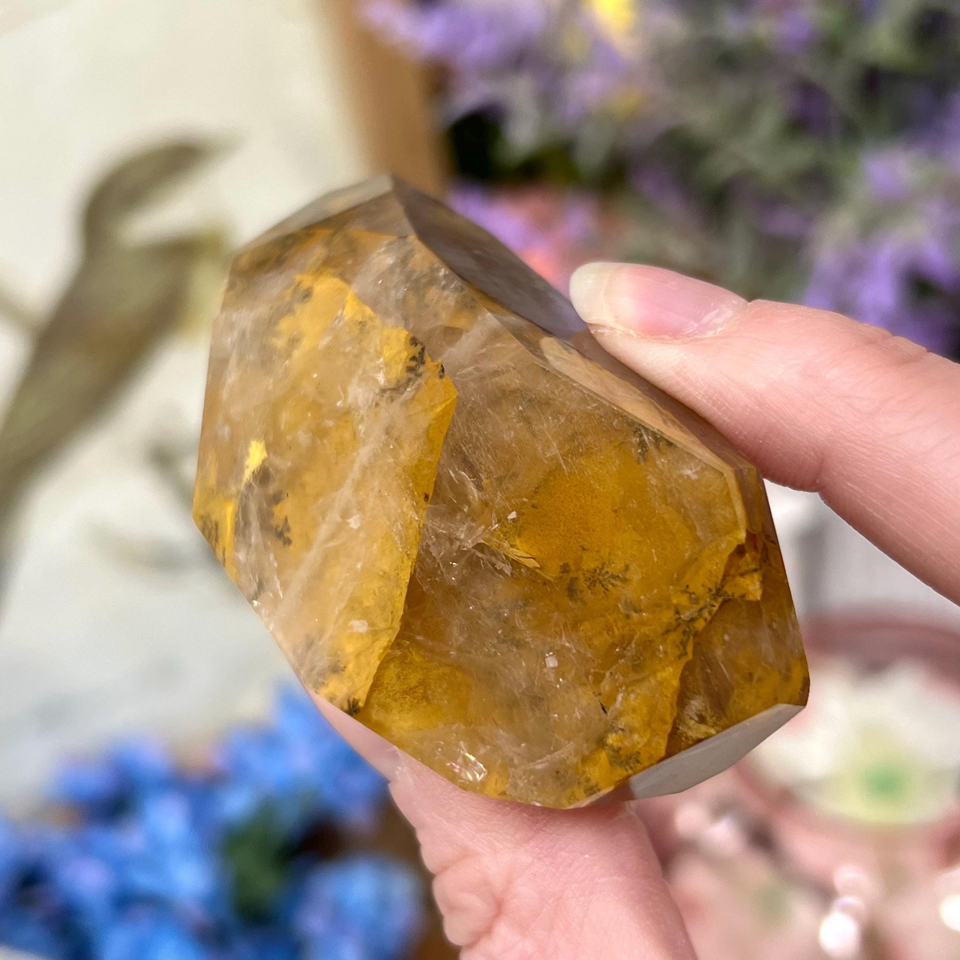 High Quality Dendritic Golden Healer Quartz Freeform | Dendritic Quartz | Hematoid Quartz | Dendrites | Yellow Hematoid Quartz