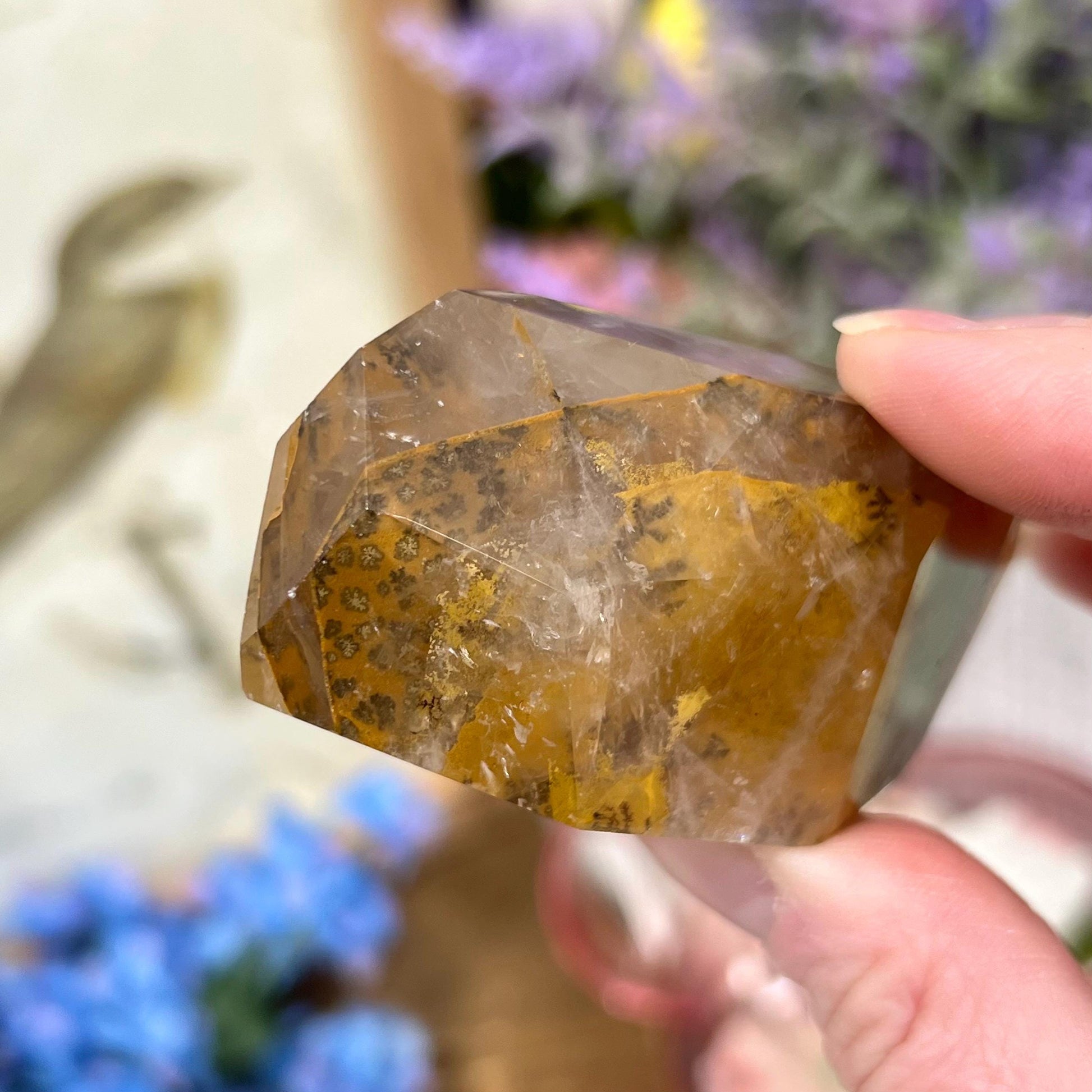 High Quality Dendritic Golden Healer Quartz Freeform | Dendritic Quartz | Hematoid Quartz | Dendrites | Yellow Hematoid Quartz