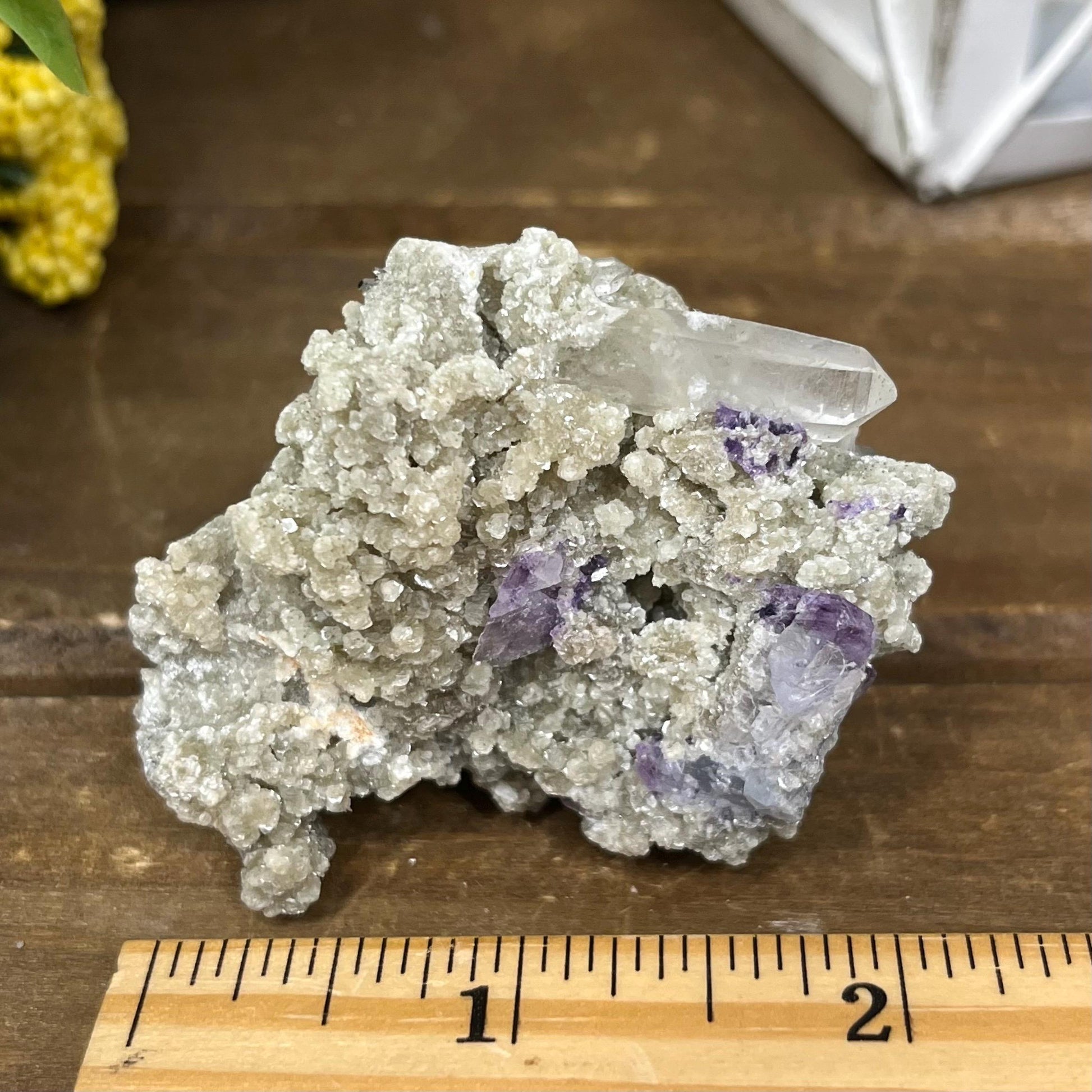 Purple Yaogangxian Fluorite on Quartz Specimen | Yaogangxian Mineral Specimen
