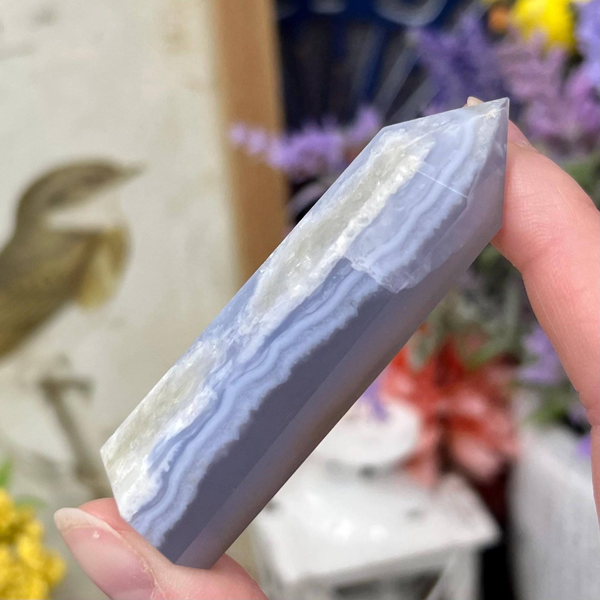 High Quality Blue Lace Agate Tower