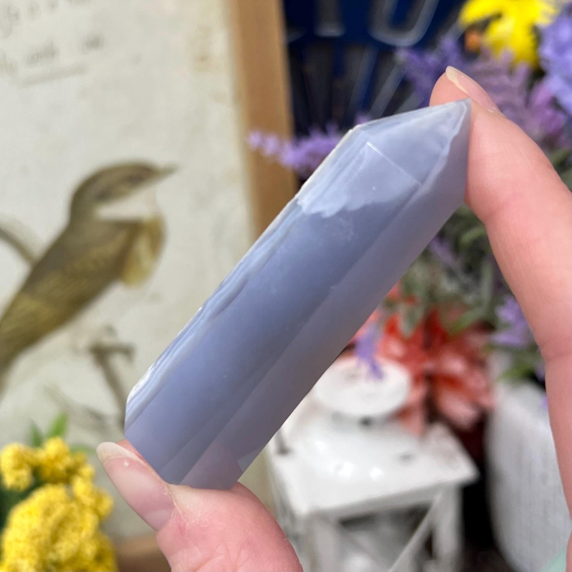 High Quality Blue Lace Agate Tower