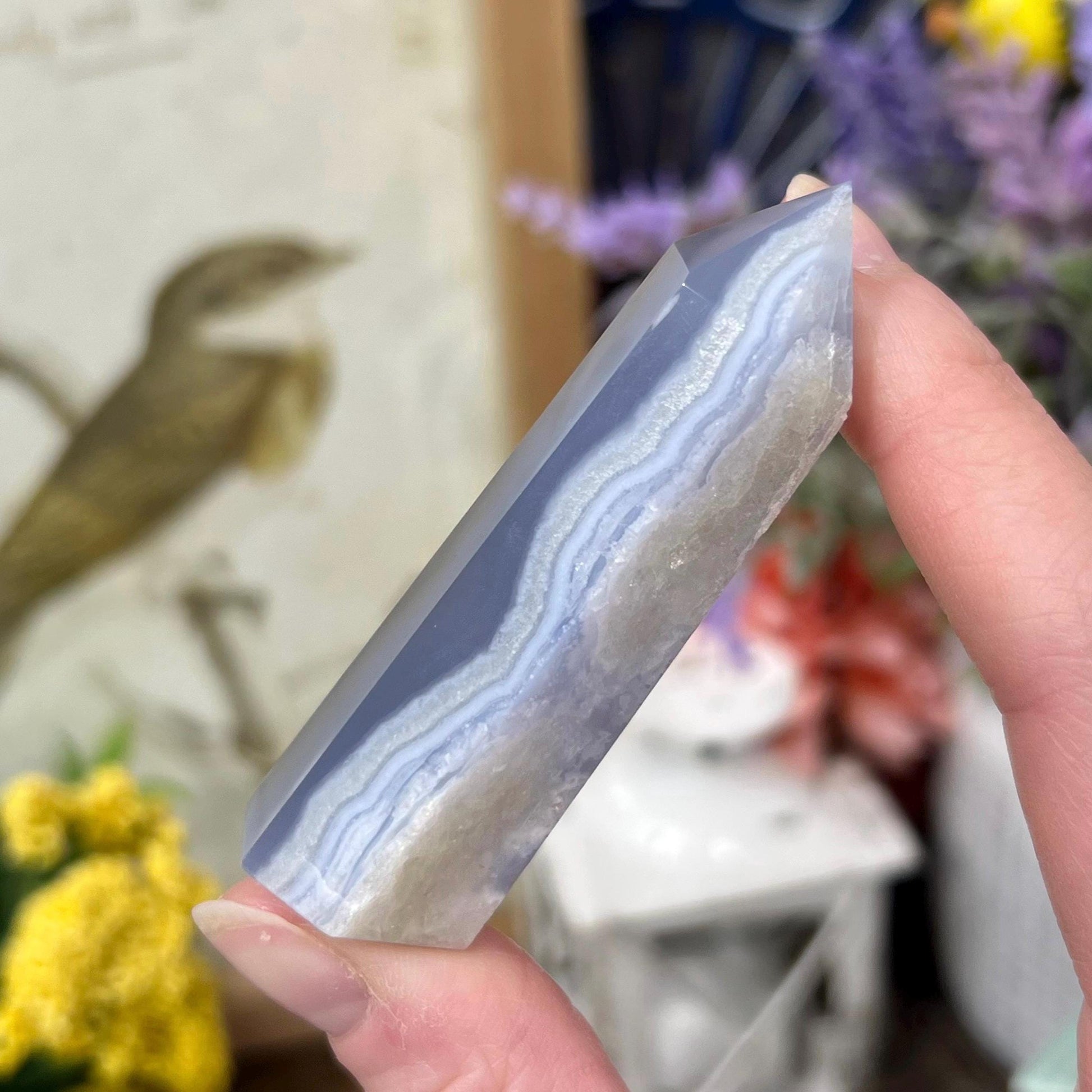 High Quality Blue Lace Agate Tower