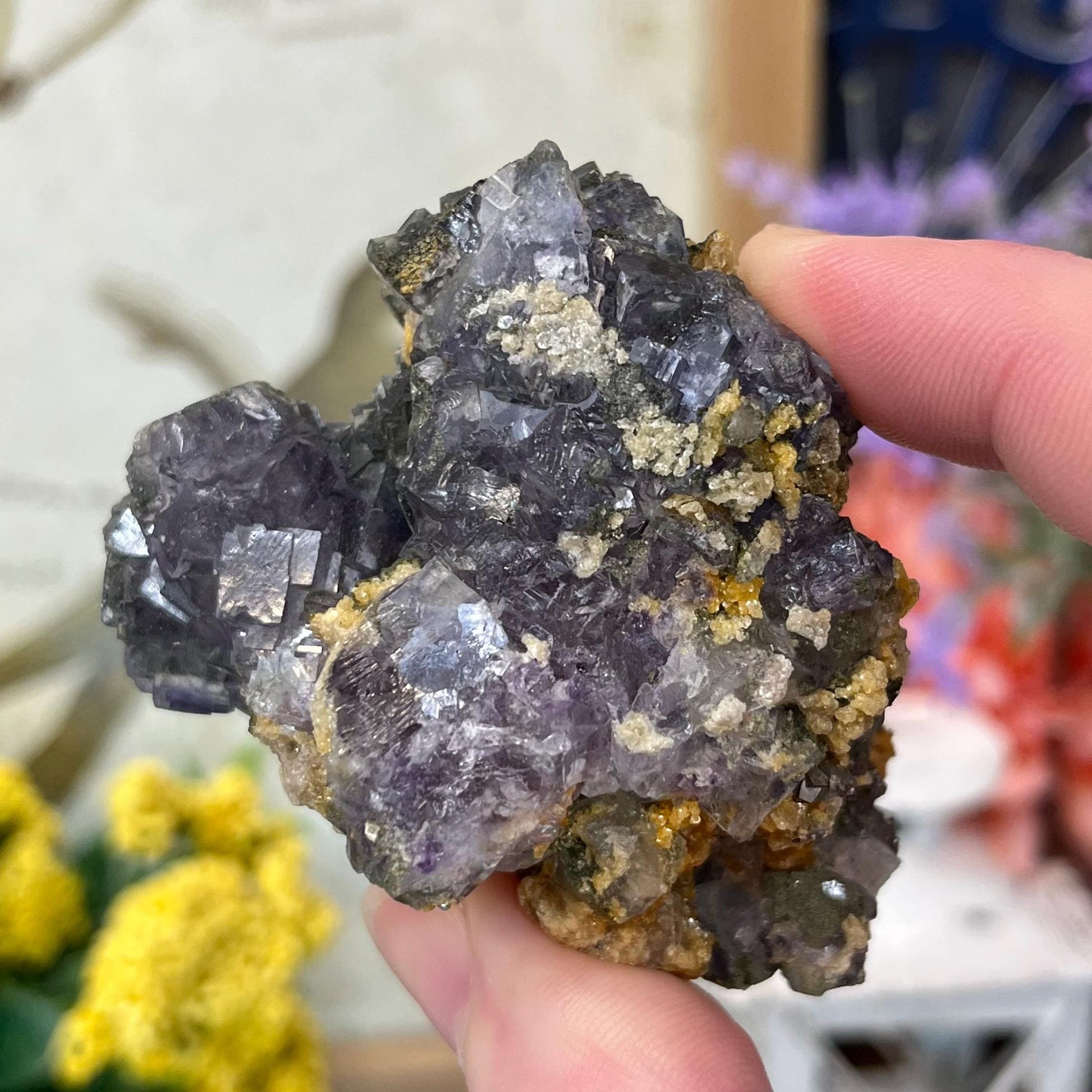 Dark Purple Yaogangxian Fluorite Specimen | Yaogangxian Mineral Specimen