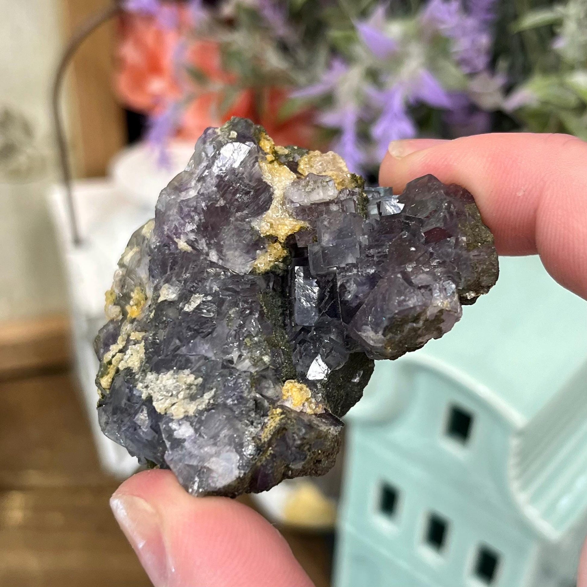 Dark Purple Yaogangxian Fluorite Specimen | Yaogangxian Mineral Specimen