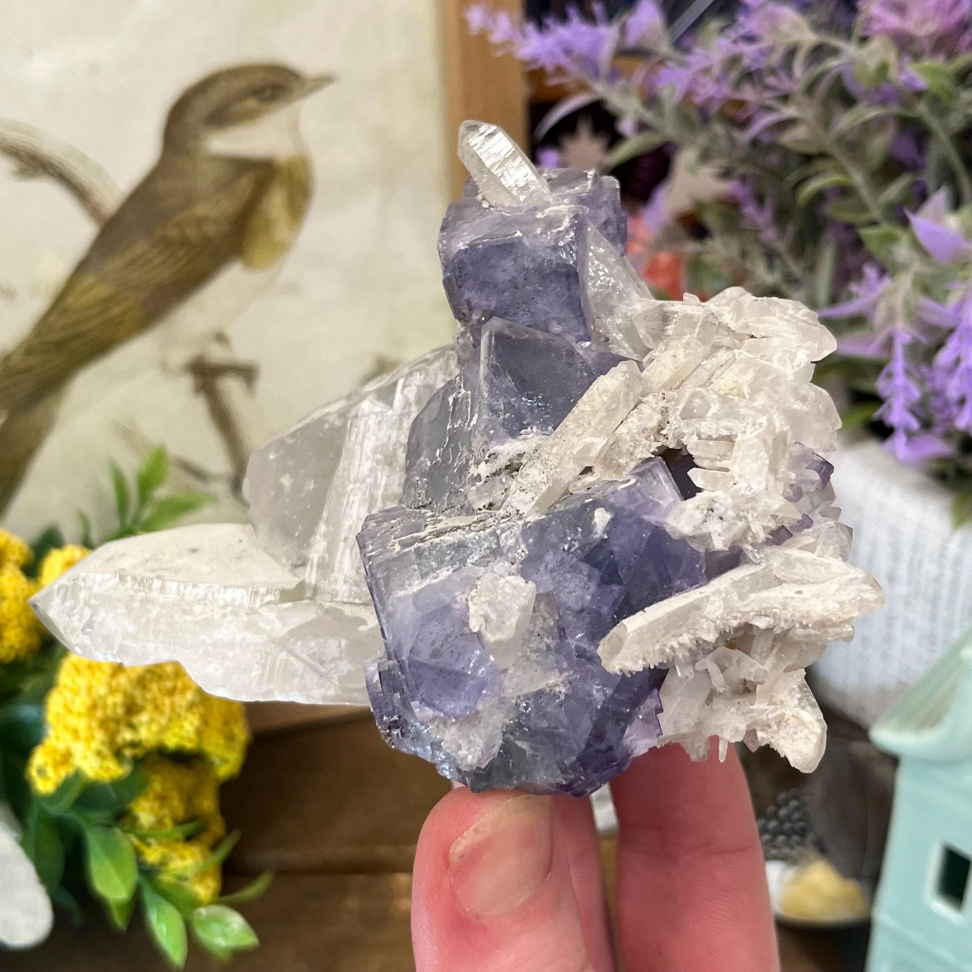 Large Purple Yaogangxian Fluorite Specimen | Yaogangxian Mineral Specimen | Pyrite in Fluorite