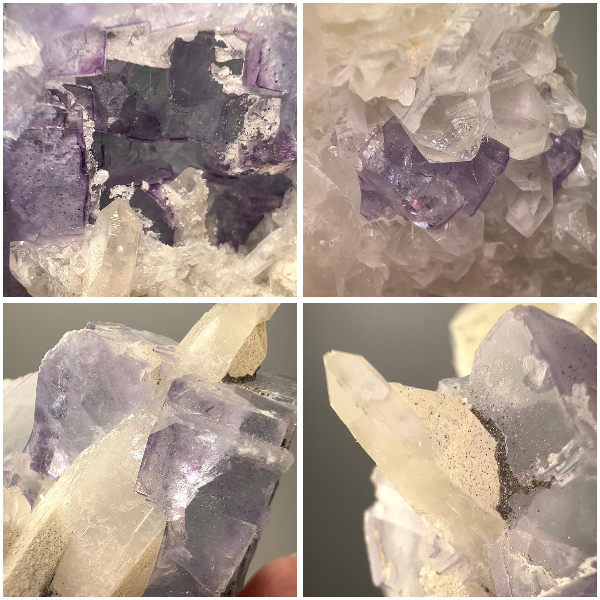 Large Purple Yaogangxian Fluorite Specimen | Yaogangxian Mineral Specimen | Pyrite in Fluorite