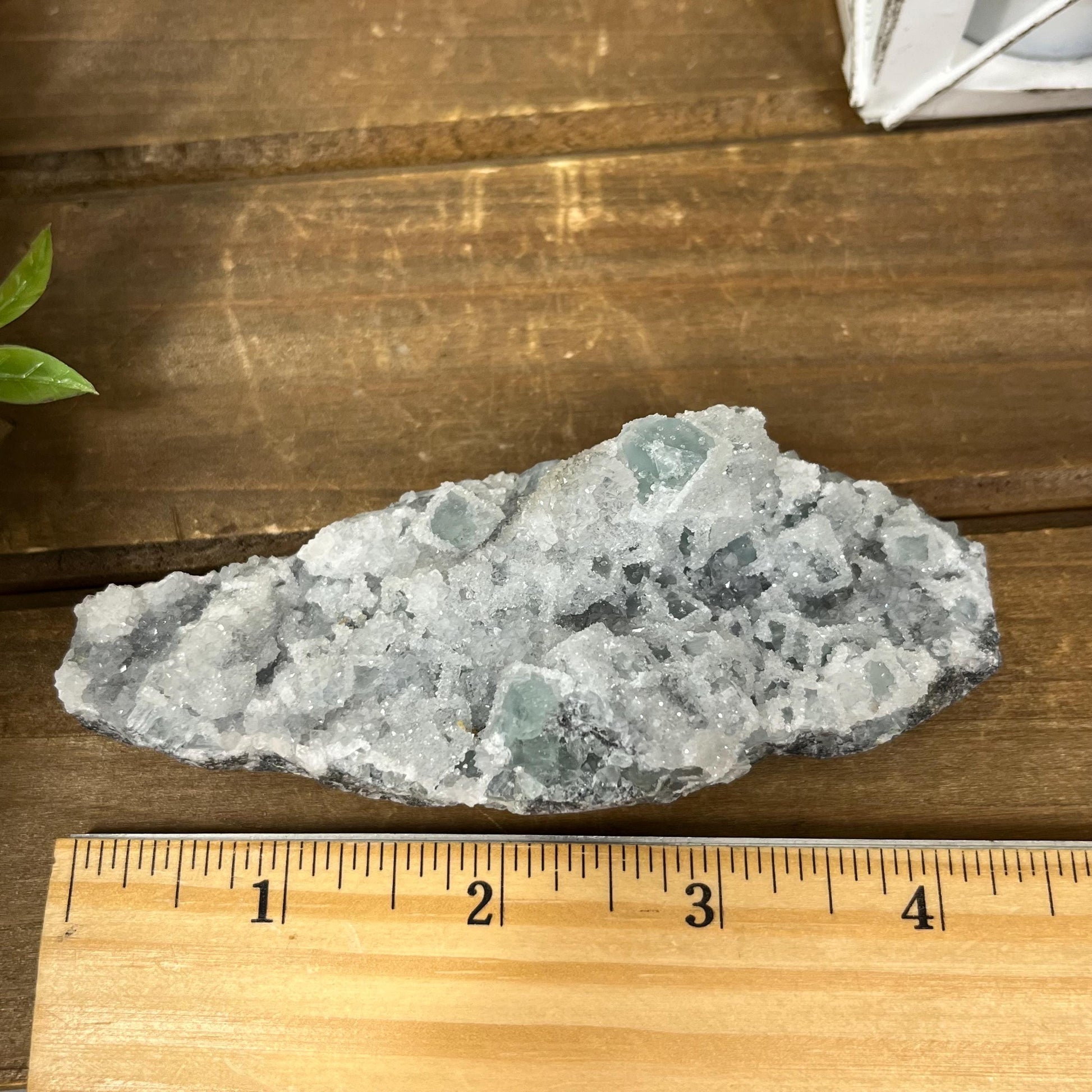 Cubic Fluorite with Quartz Specimen | Sugar Fluorite | Sugar Druzy | Light Green Fluorite Specimen
