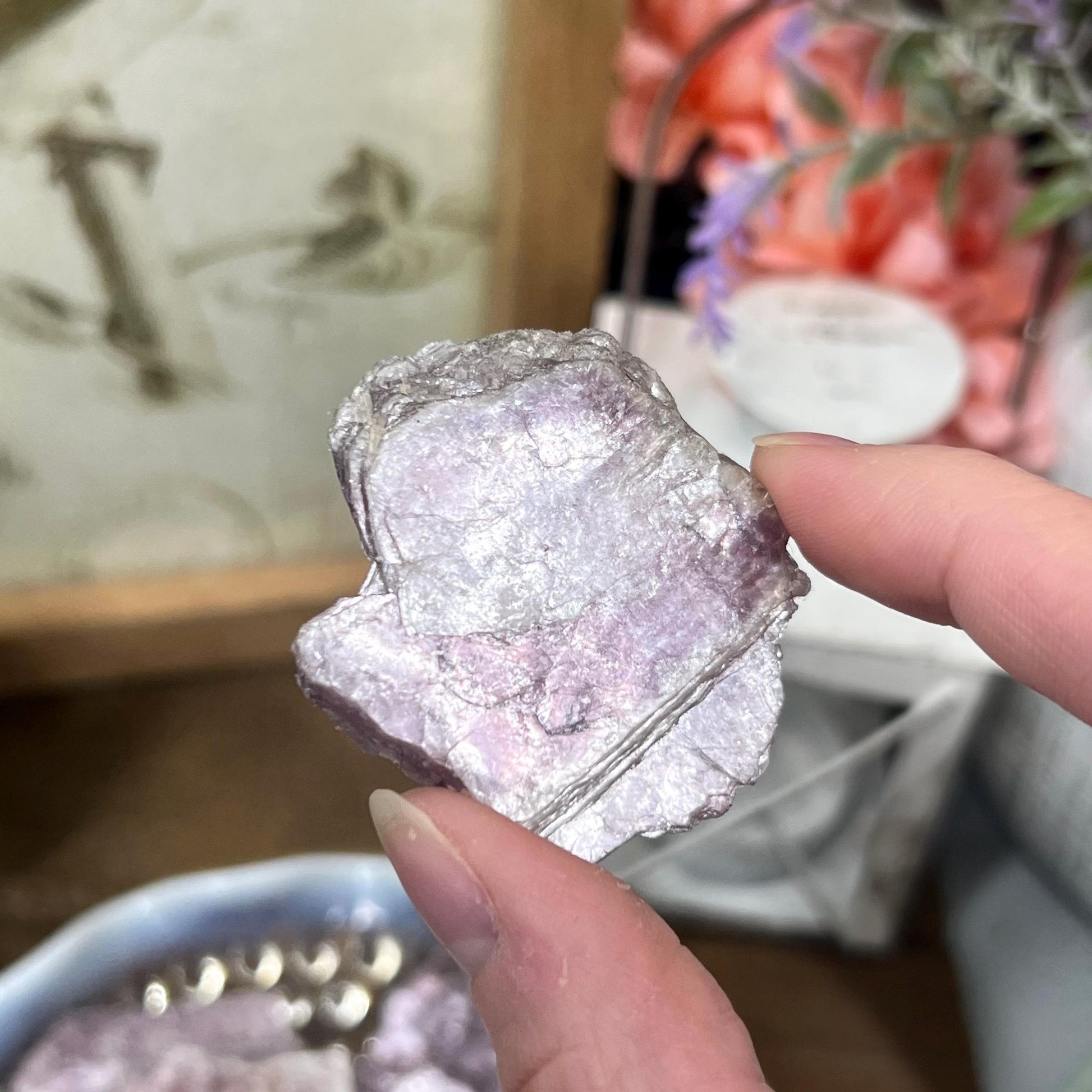 Raw Purple Mica Slice | Raw Lepidolite | Flashy Purple Mica