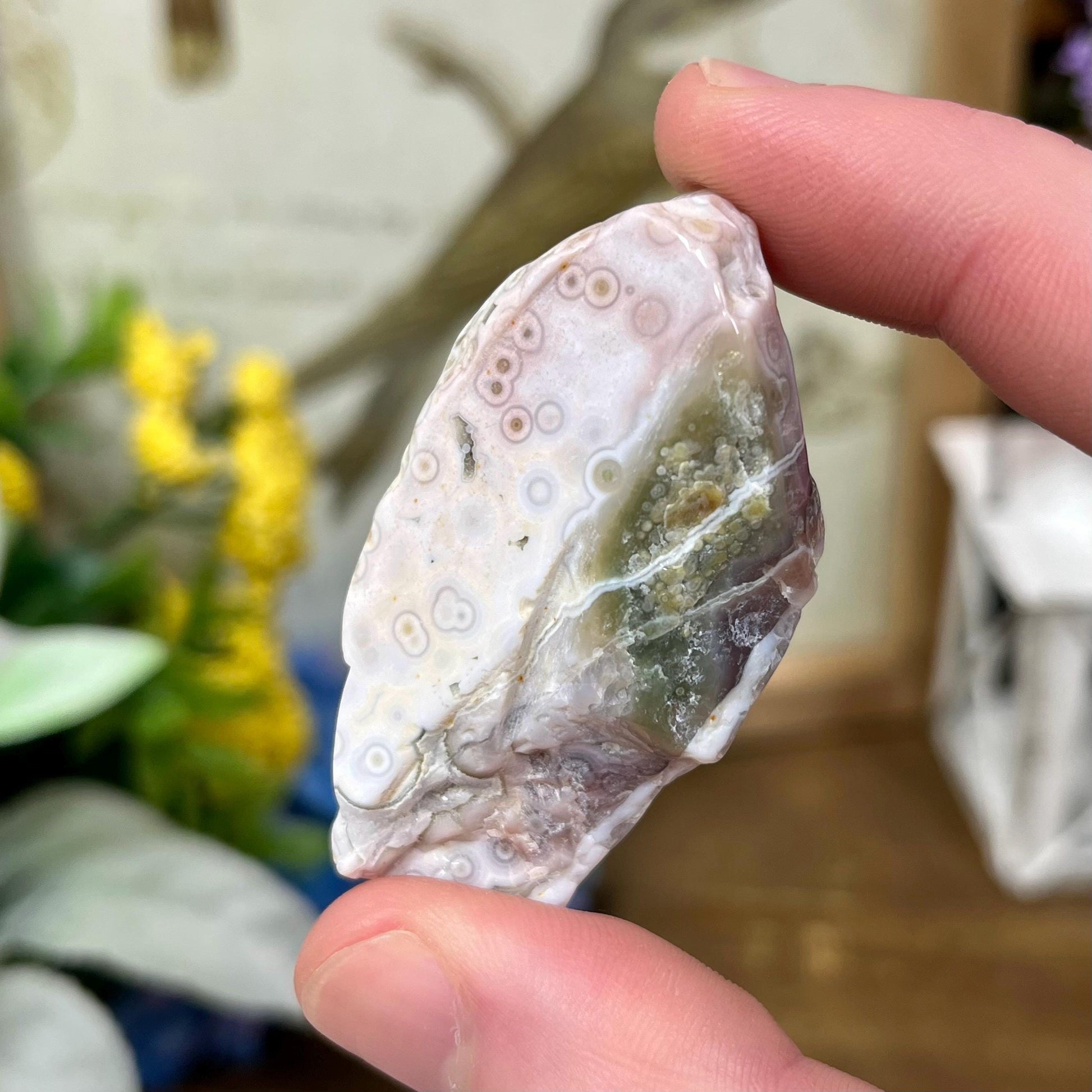 Veinless Ocean Jasper Chunk | Ocean Jasper Tumble | Orbicular Ocean Jasper