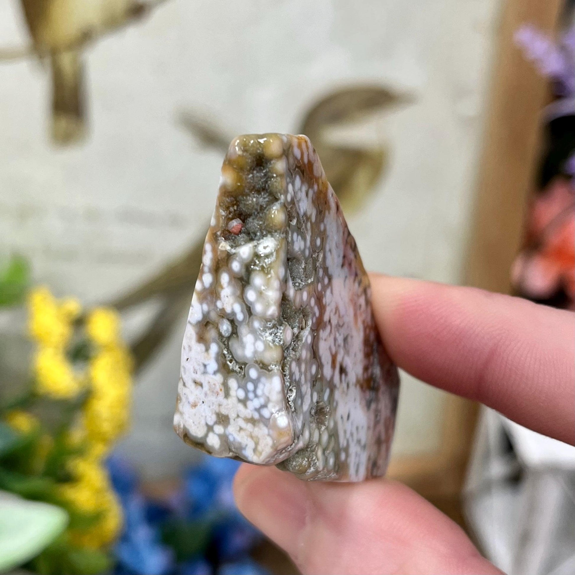 Veinless Ocean Jasper Chunk | Marovato OJ | Colorful Ocean Jasper Tumble