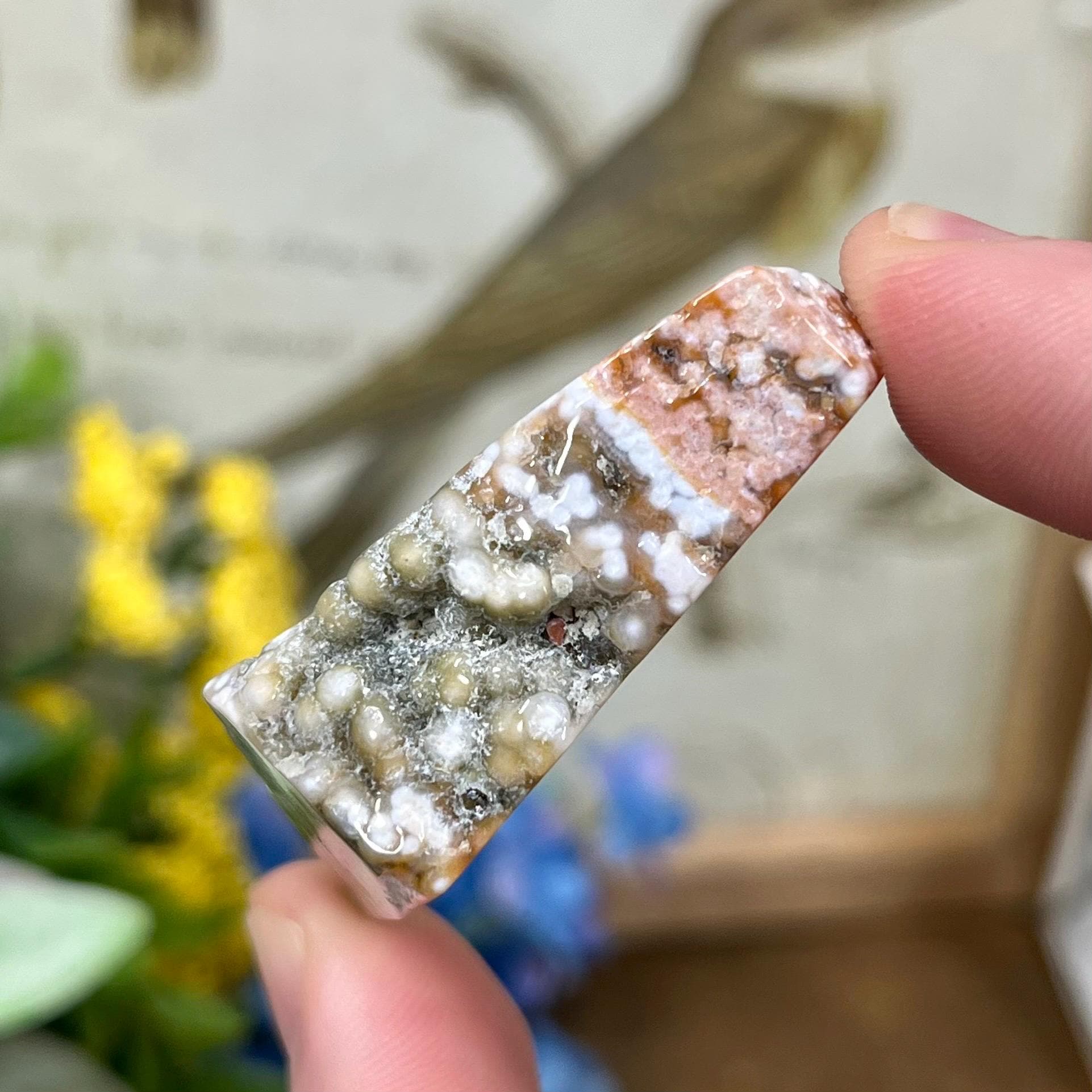 Veinless Ocean Jasper Chunk | Marovato OJ | Colorful Ocean Jasper Tumble