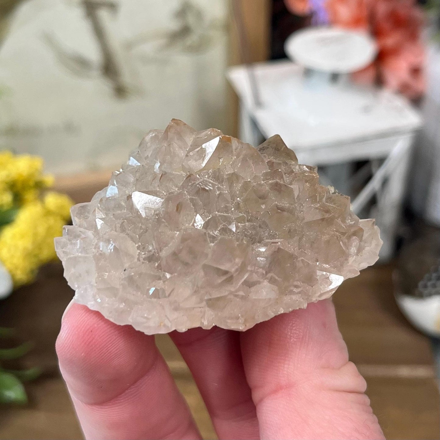 Smoky Quartz Specimen with Barite from Morocco | Mixed Mineral Specimen | Moroccan Fluorite