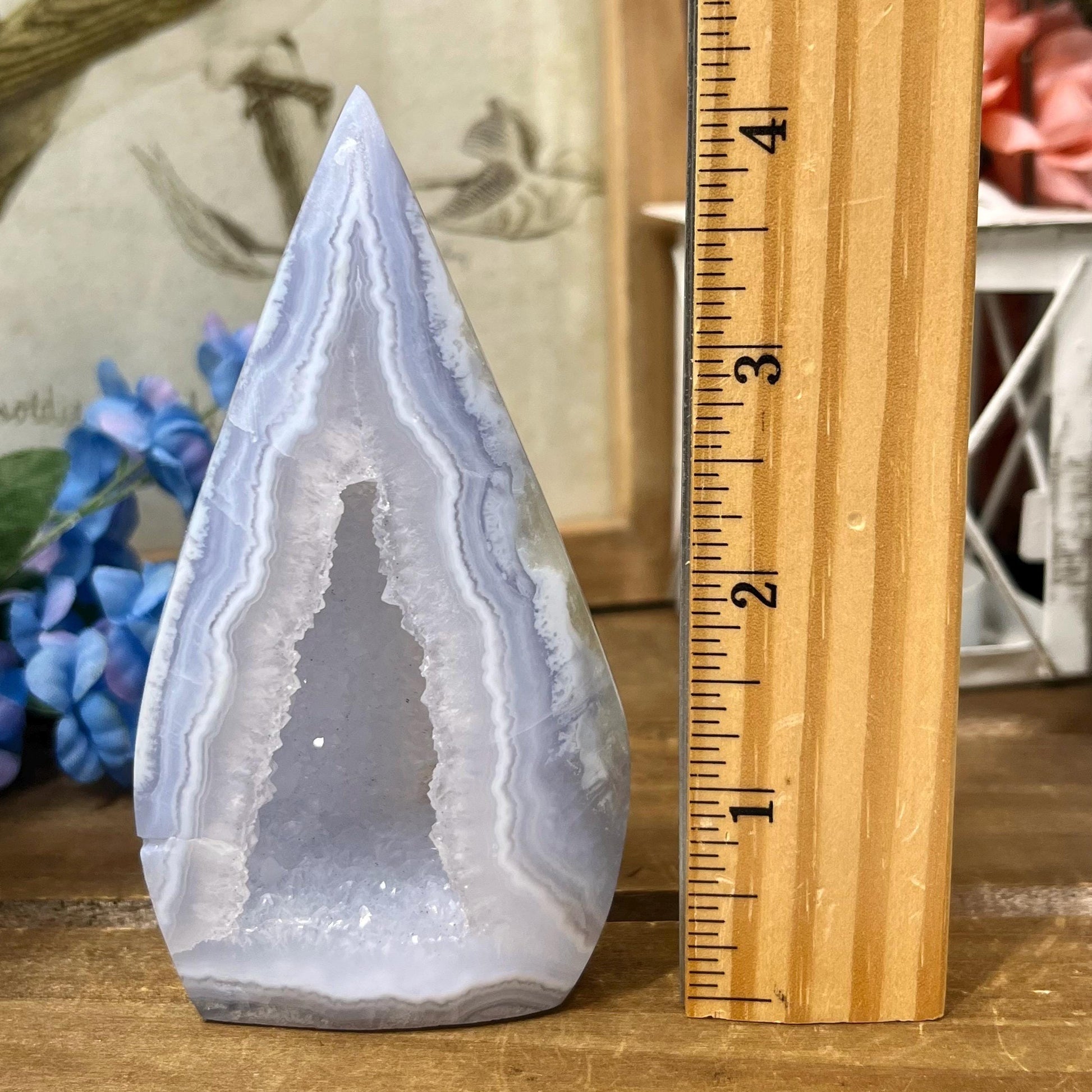 High Quality Blue Lace Agate Freeform | Druzy Blue Lace Agate | Crystal Flame