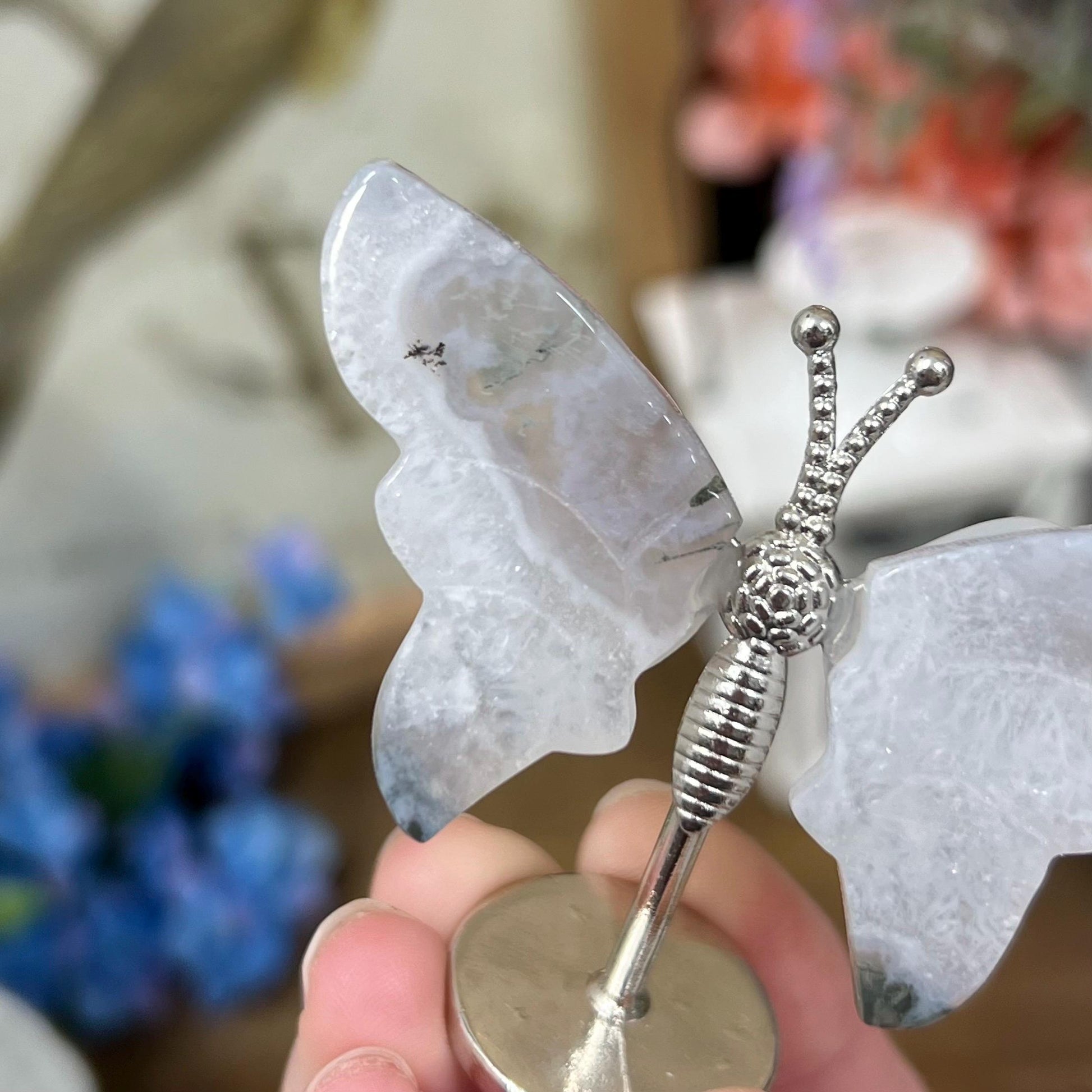 Small Moss Agate Butterfly | Crystal Butterfly