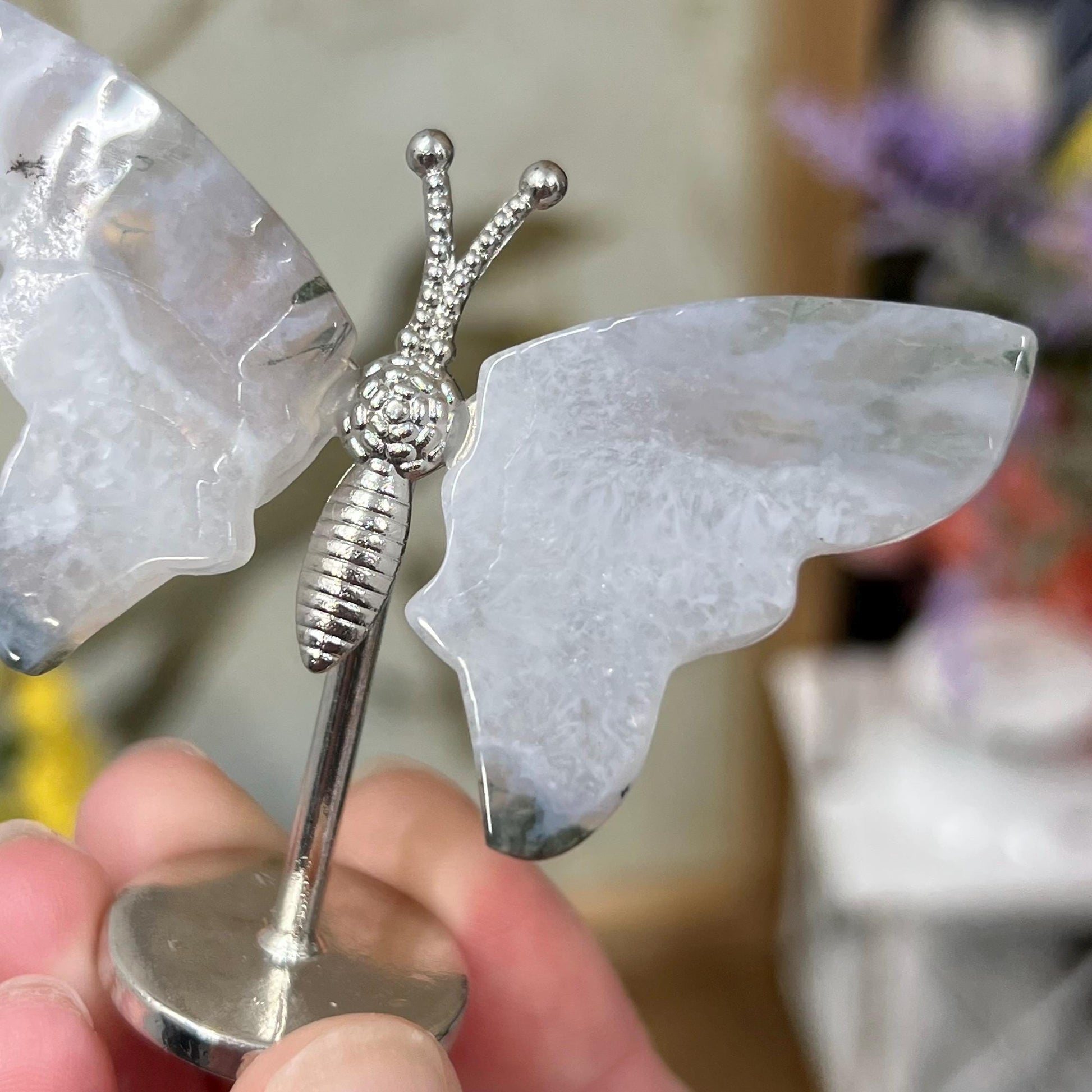 Small Moss Agate Butterfly | Crystal Butterfly