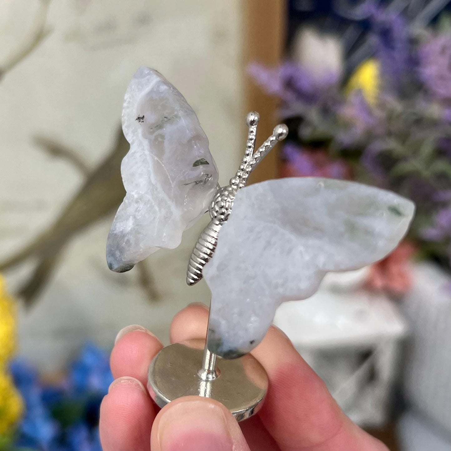 Small Moss Agate Butterfly | Crystal Butterfly
