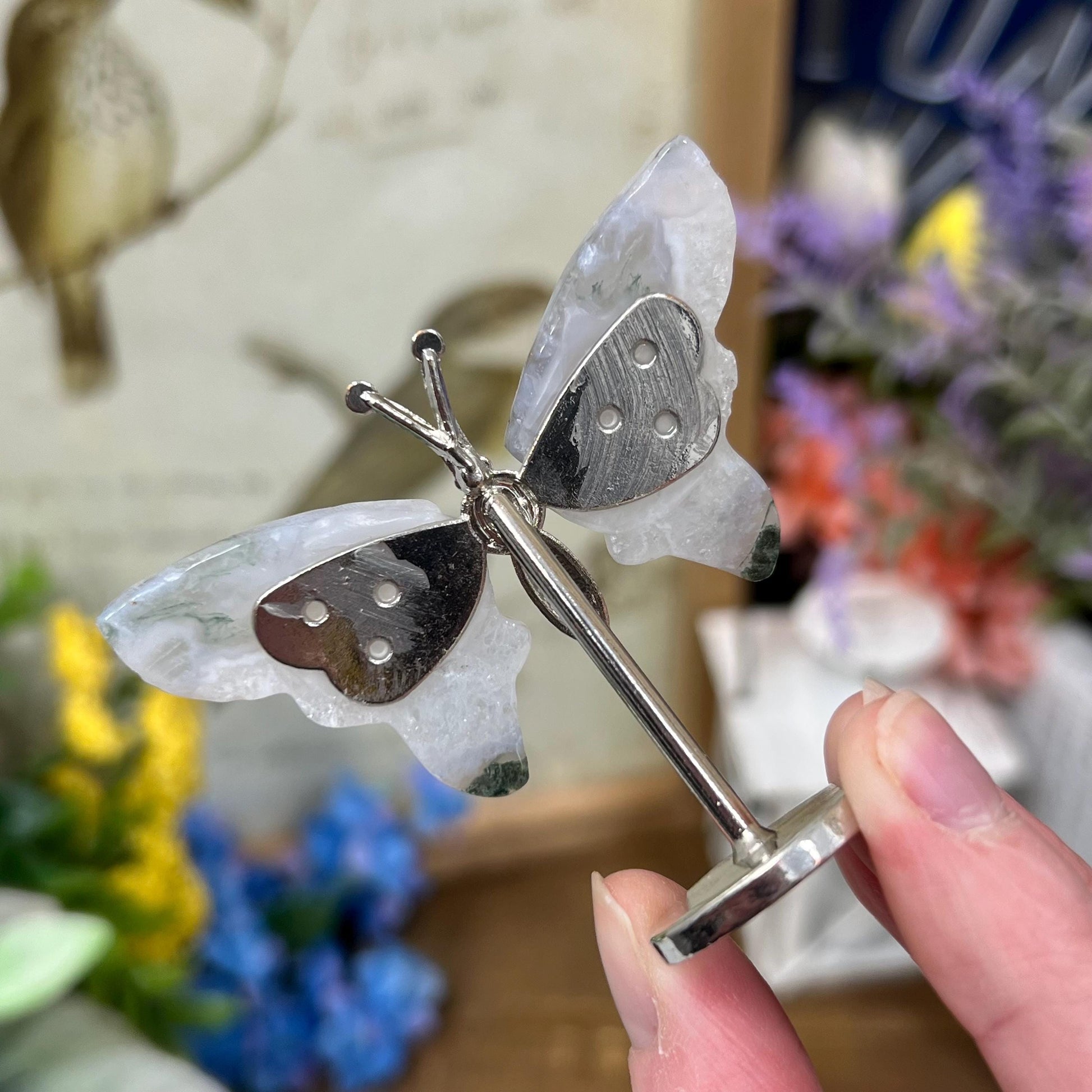Small Moss Agate Butterfly | Crystal Butterfly