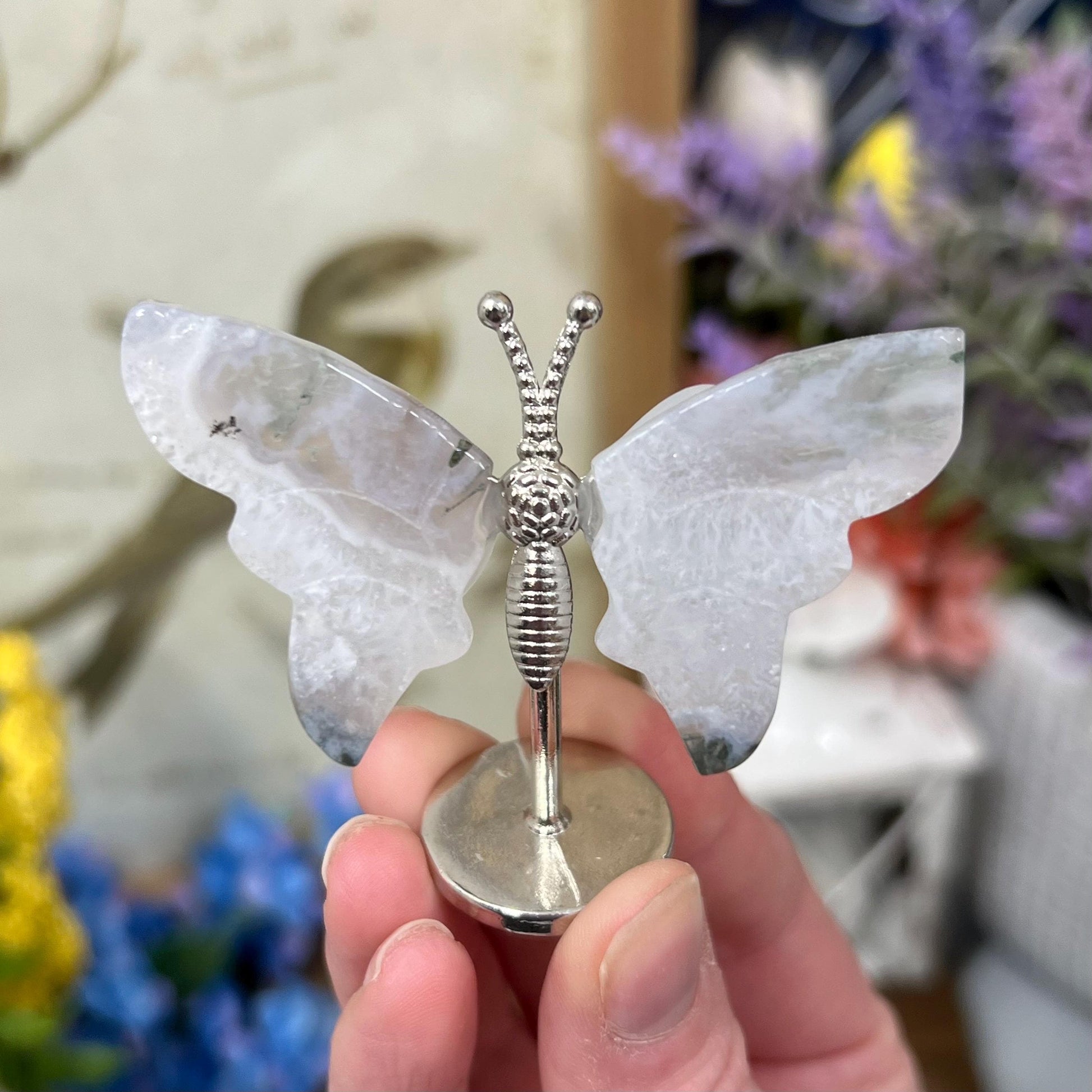 Small Moss Agate Butterfly | Crystal Butterfly