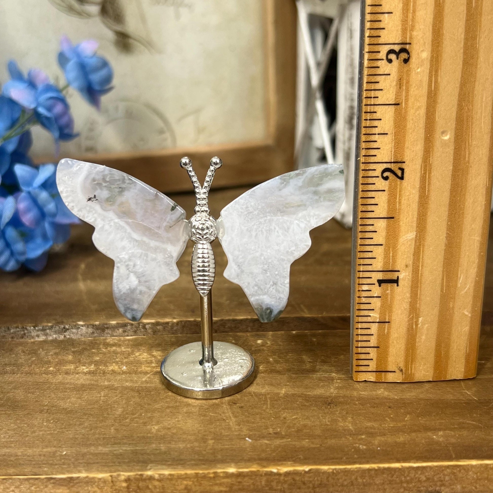 Small Moss Agate Butterfly | Crystal Butterfly