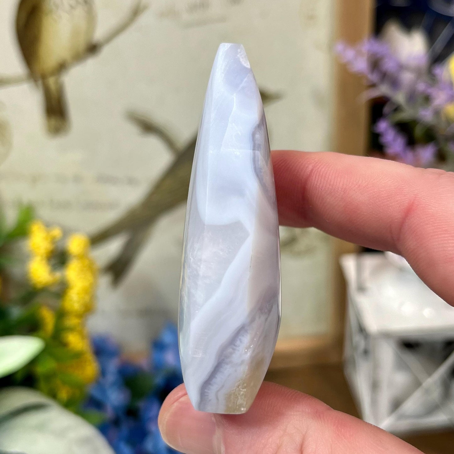 High Quality Blue Lace Agate Freeform | Druzy Blue Lace Agate | Crystal Flame