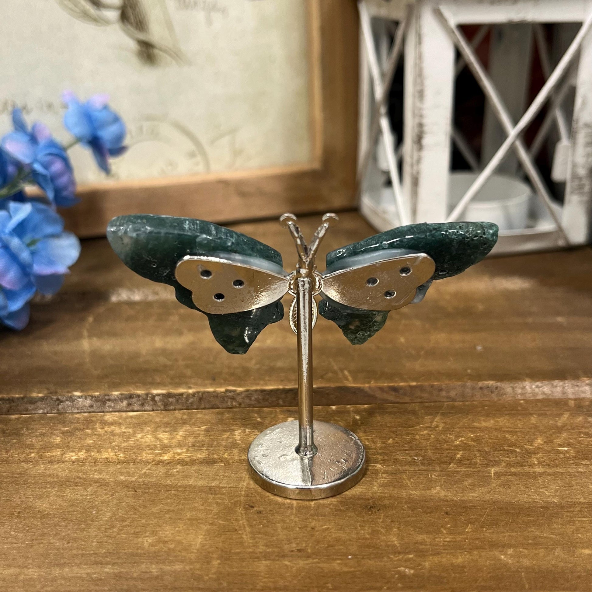 Small Moss Agate Butterfly | Crystal Butterfly
