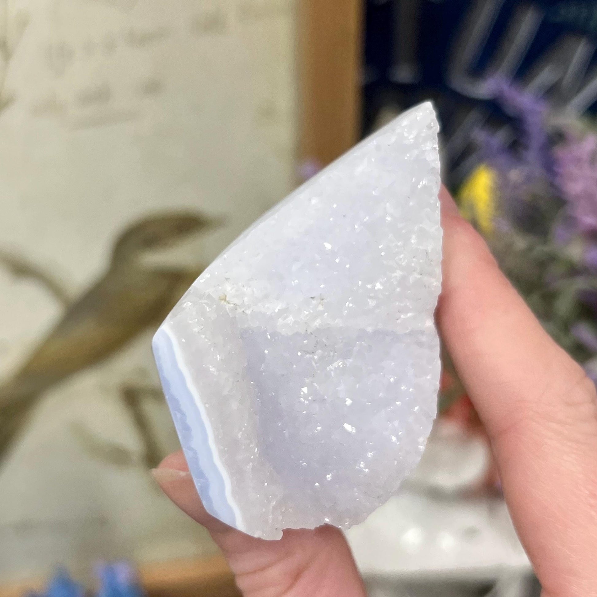 High Quality Blue Lace Agate Freeform | Druzy Blue Lace Agate | Crystal Flame