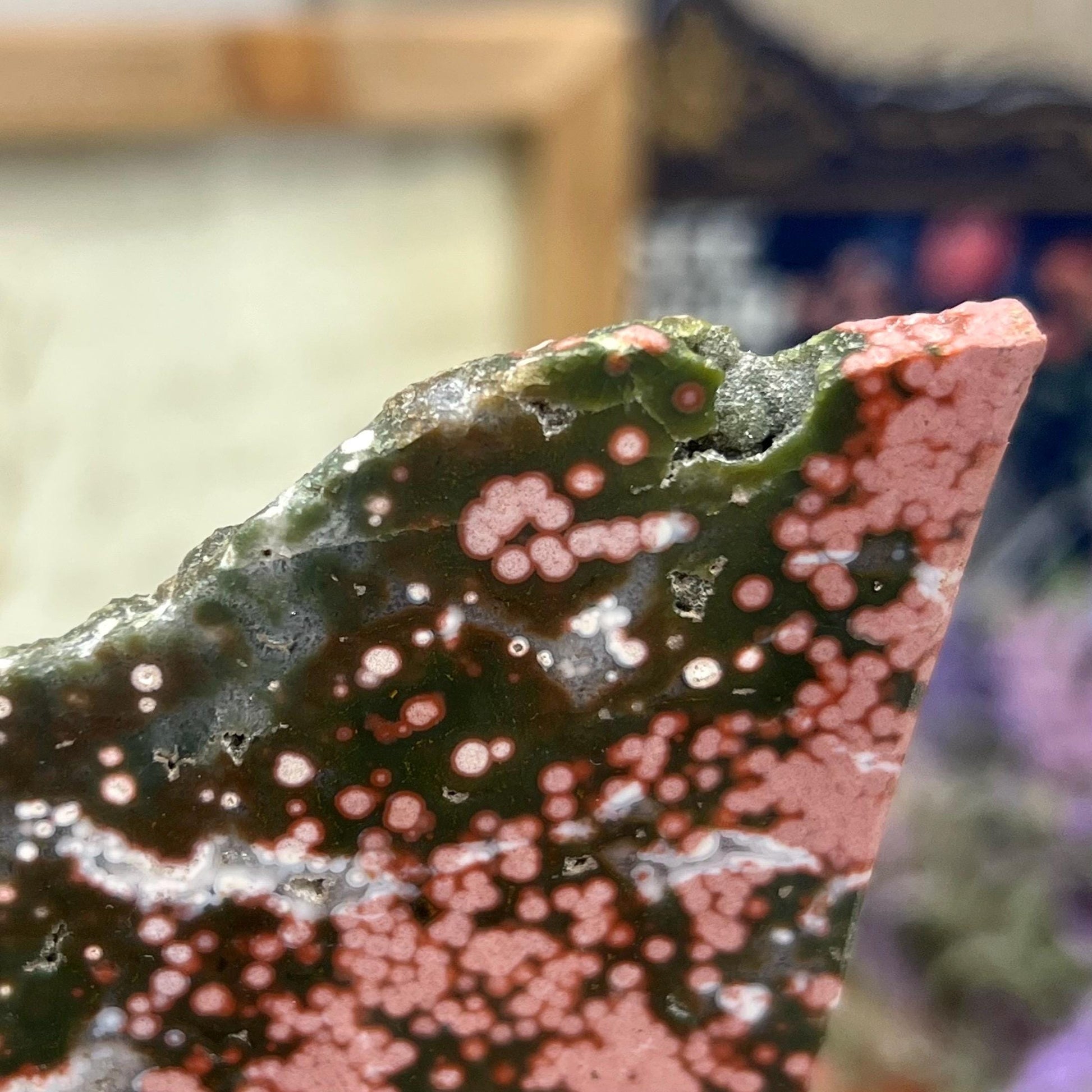 Veinless Ocean Jasper Slab | Pink Ocean Jasper | Druzy Ocean Jasper