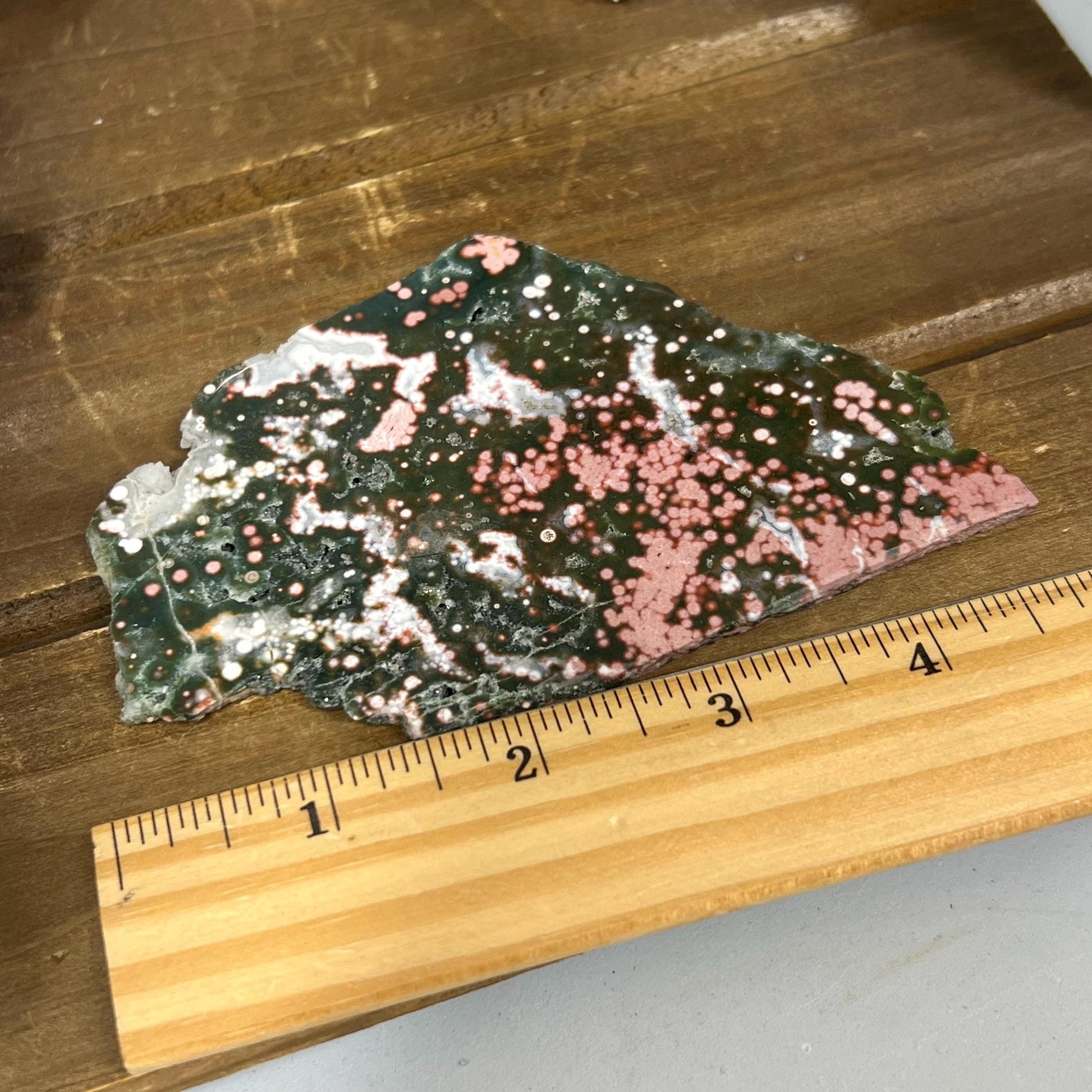 Veinless Ocean Jasper Slab | Pink Ocean Jasper | Druzy Ocean Jasper