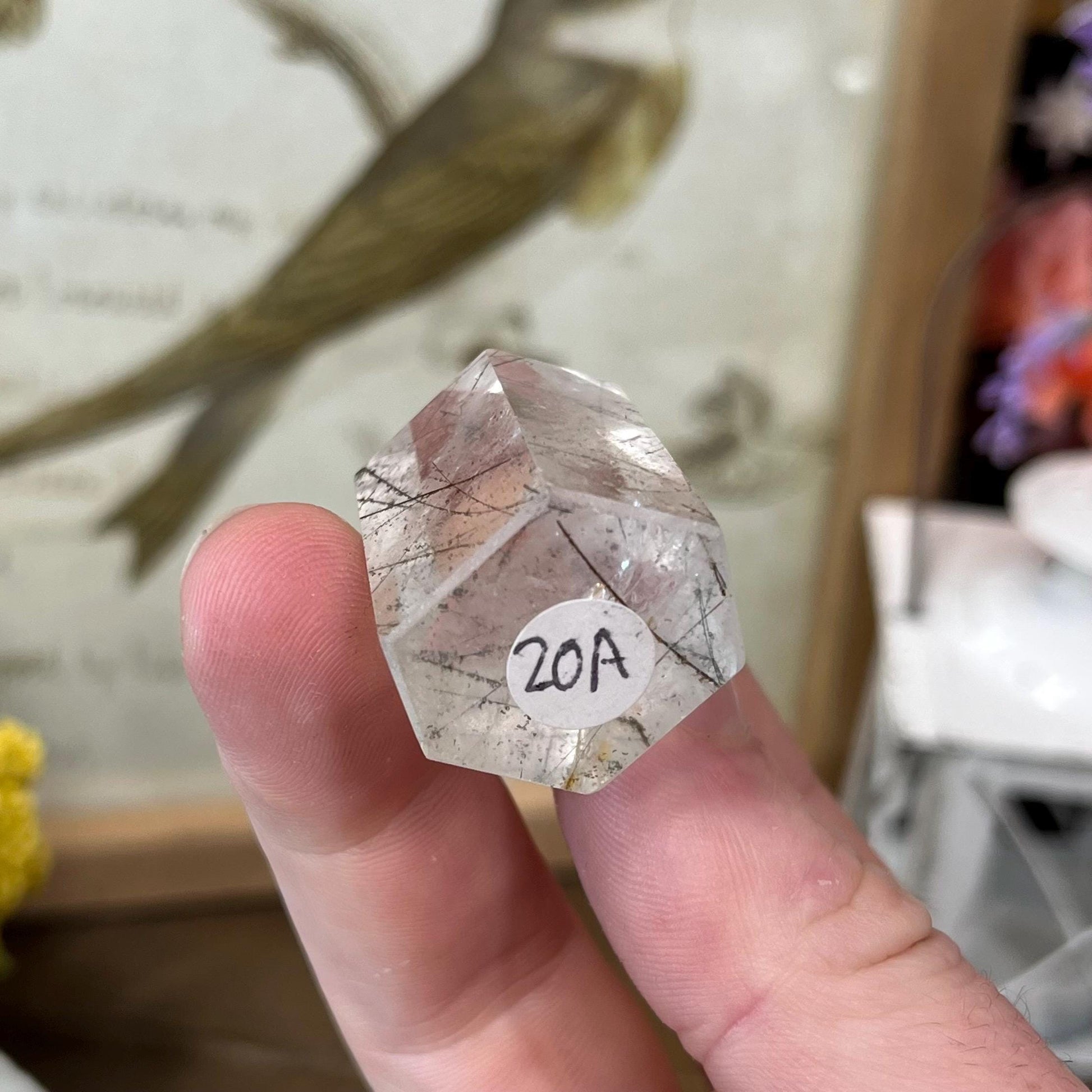 Small High Quality Black Rutile in Quartz Tower | Black Tourmaline Quartz Tower | Tourmalinated Quartz