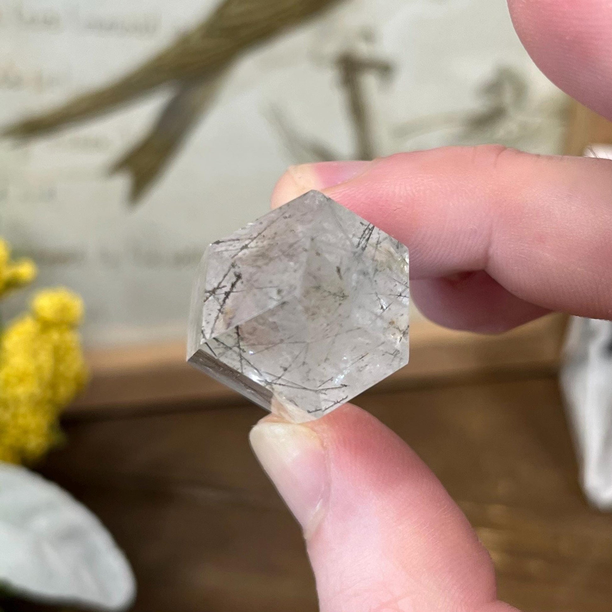 Small High Quality Black Rutile in Quartz Tower | Black Tourmaline Quartz Tower | Tourmalinated Quartz