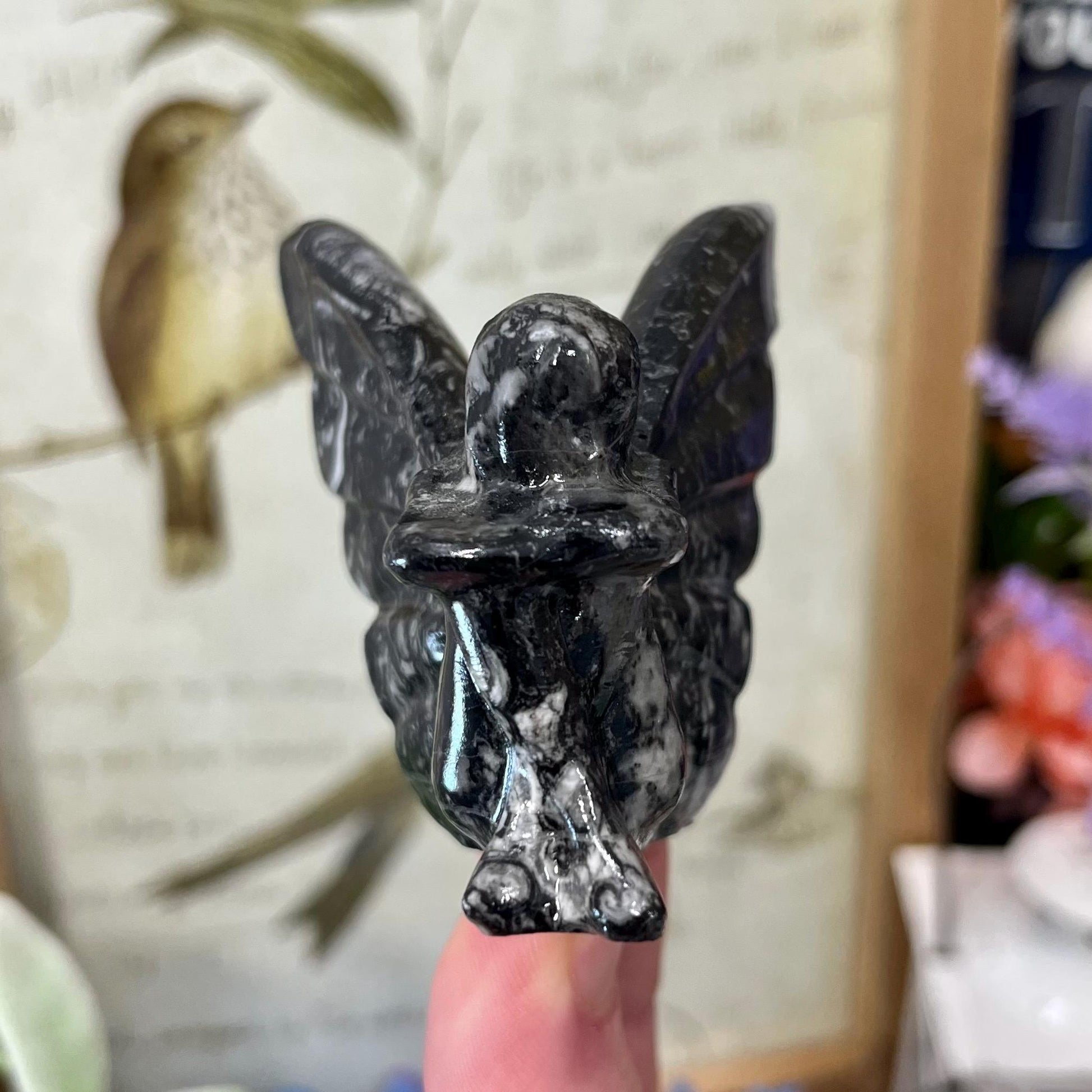 Shell Jasper Fairy | Crystal Angel Carving | Crystal Fairy