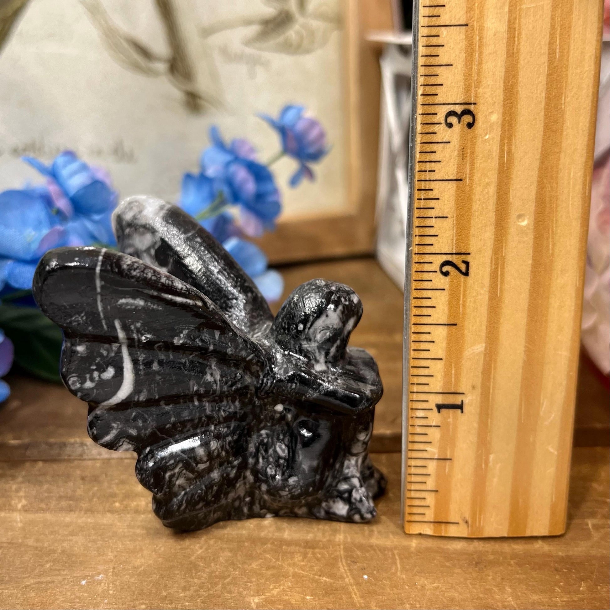 Shell Jasper Fairy | Crystal Angel Carving | Crystal Fairy