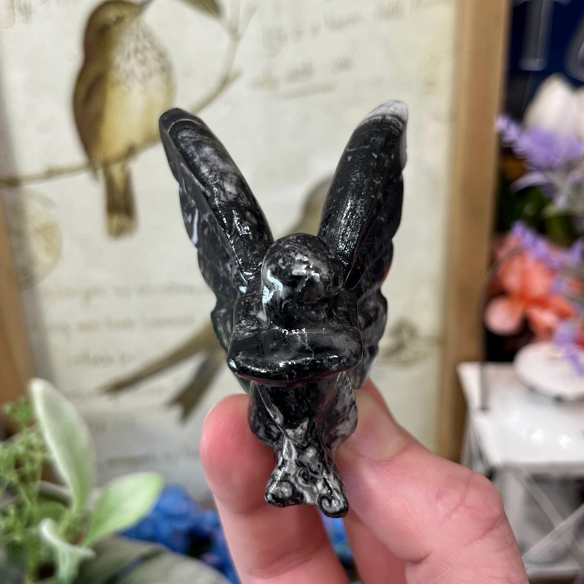 Shell Jasper Fairy | Crystal Angel Carving | Crystal Fairy