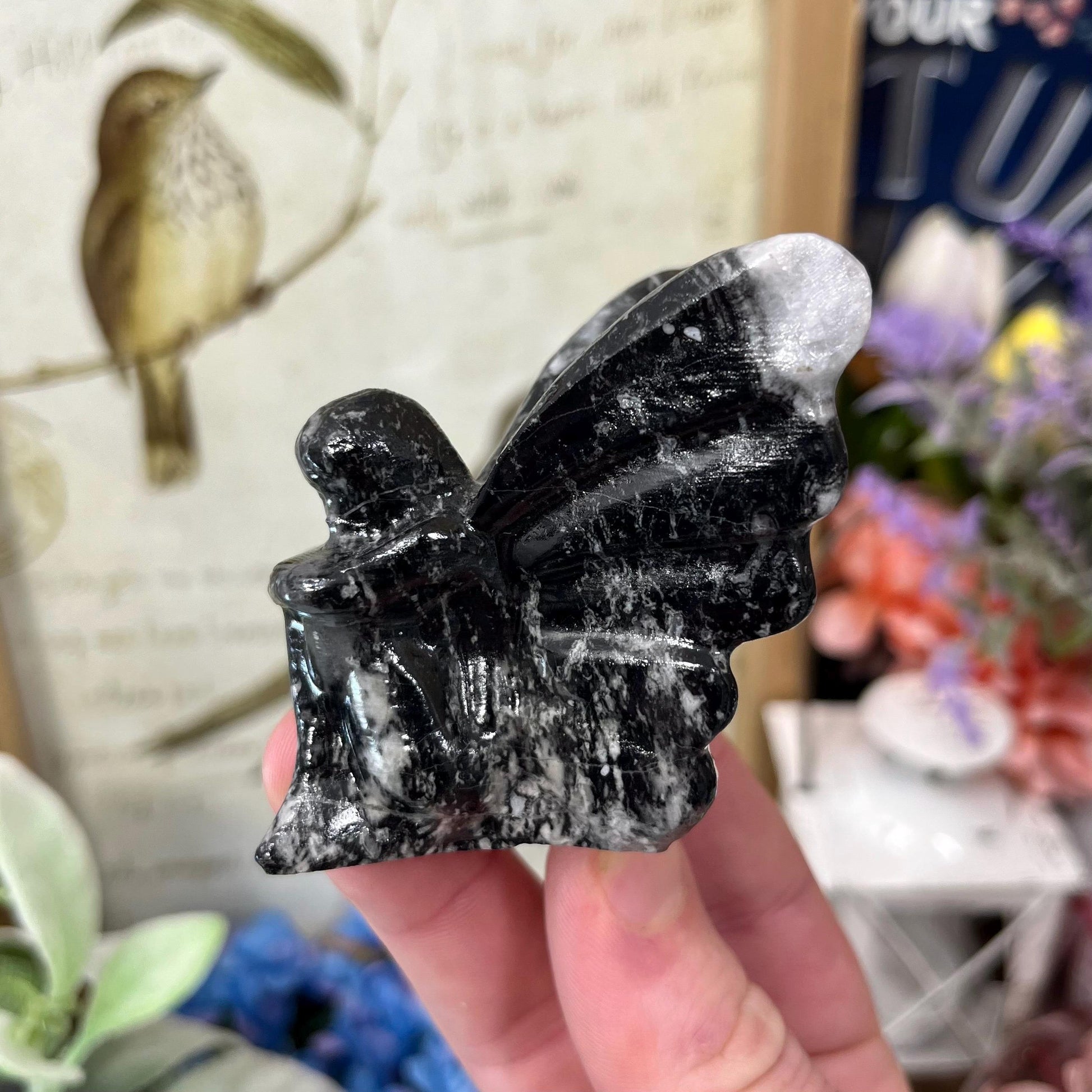 Shell Jasper Fairy | Crystal Angel Carving | Crystal Fairy