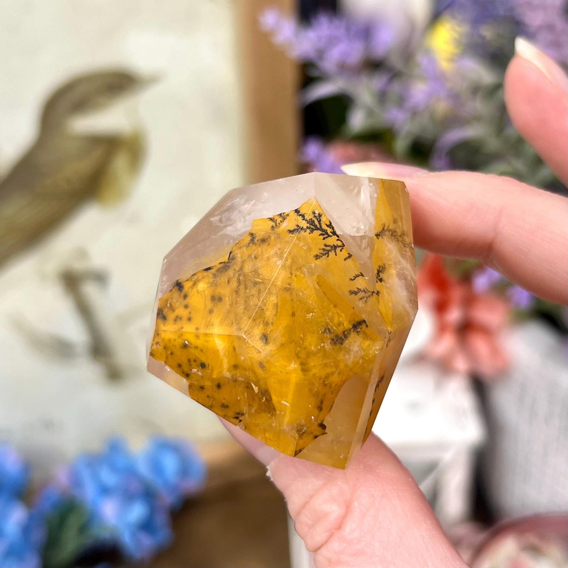 Small High Quality Dendritic Golden Healer Quartz Freeform | Dendritic Quartz | Hematoid Quartz | Dendrites | Yellow Hematoid Quartz