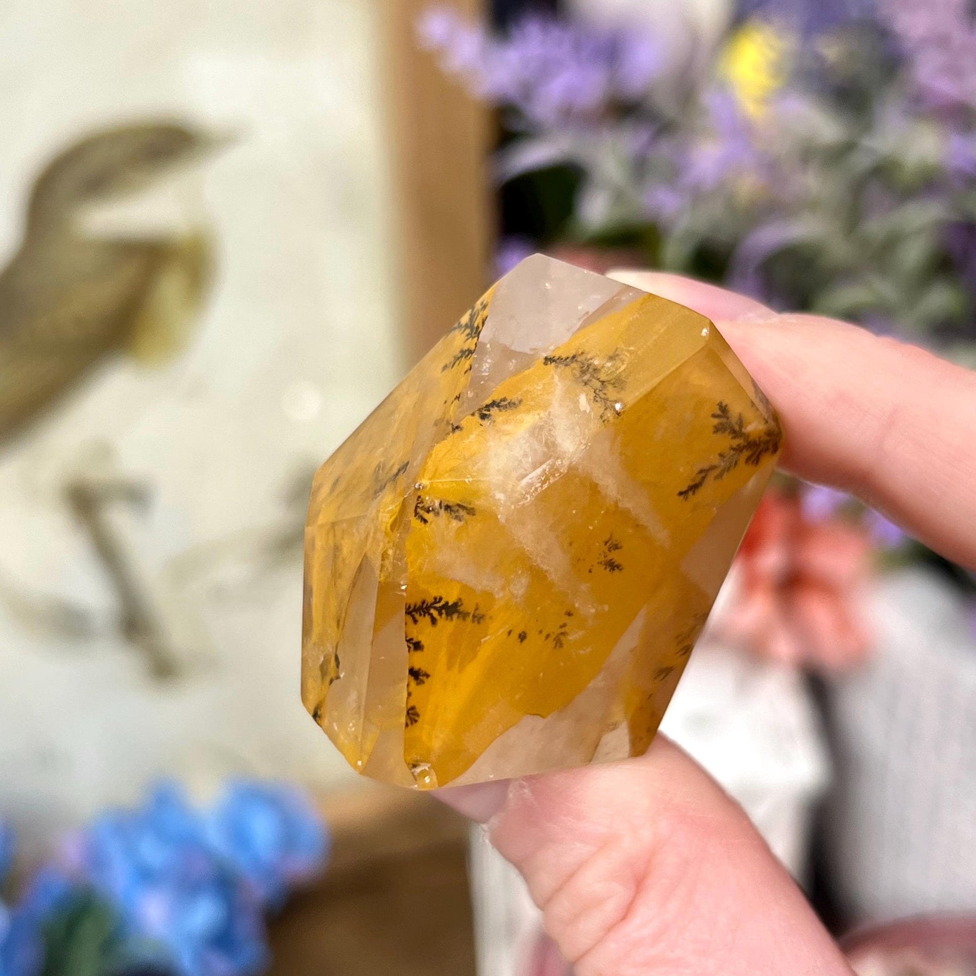 Small High Quality Dendritic Golden Healer Quartz Freeform | Dendritic Quartz | Hematoid Quartz | Dendrites | Yellow Hematoid Quartz